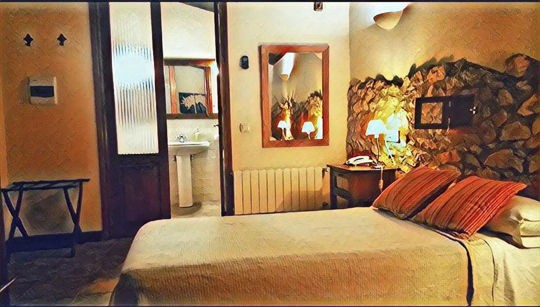 Bed in Vía Natura Hotel Rural