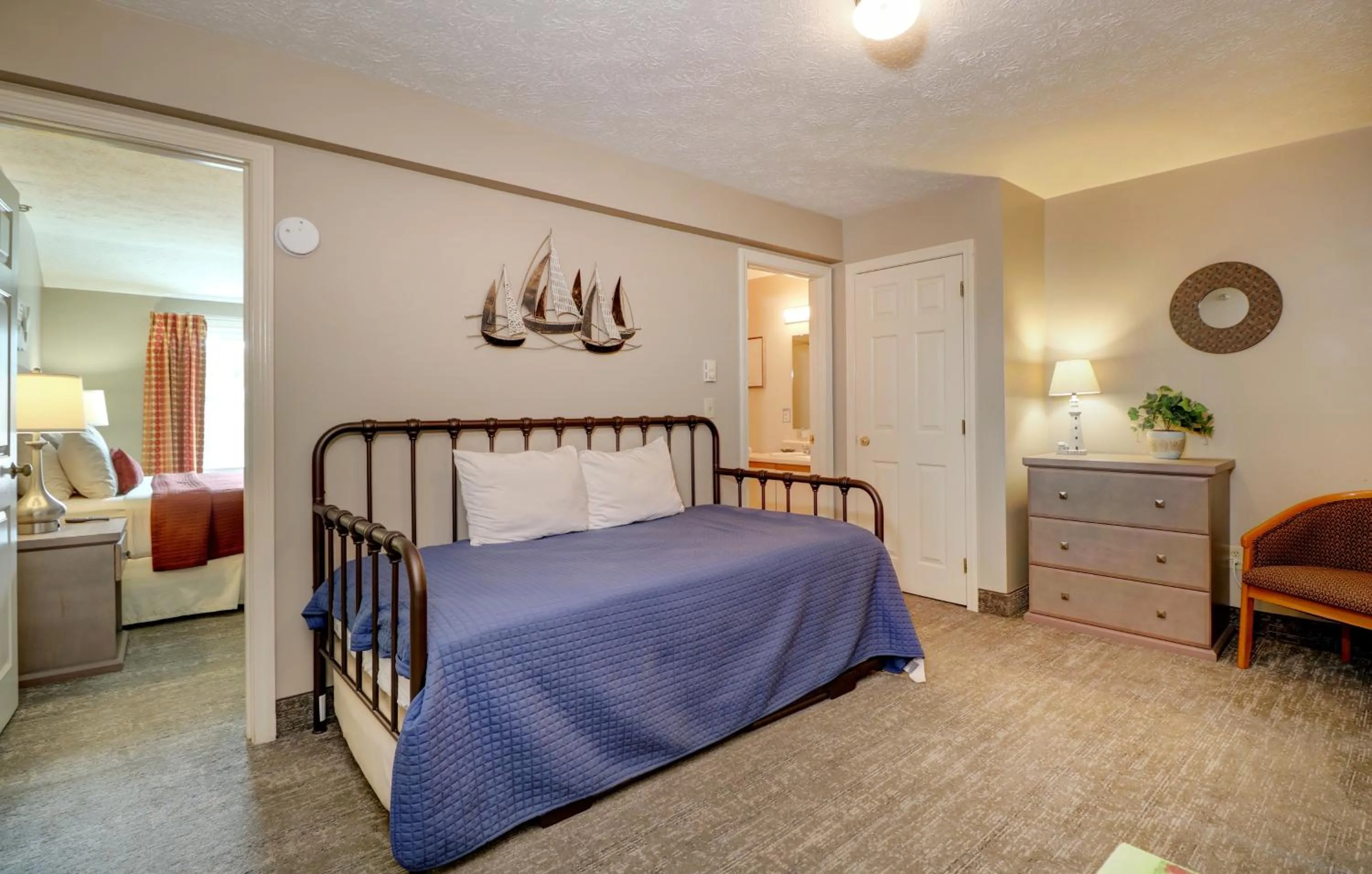 Bed in Misty Harbor Resort