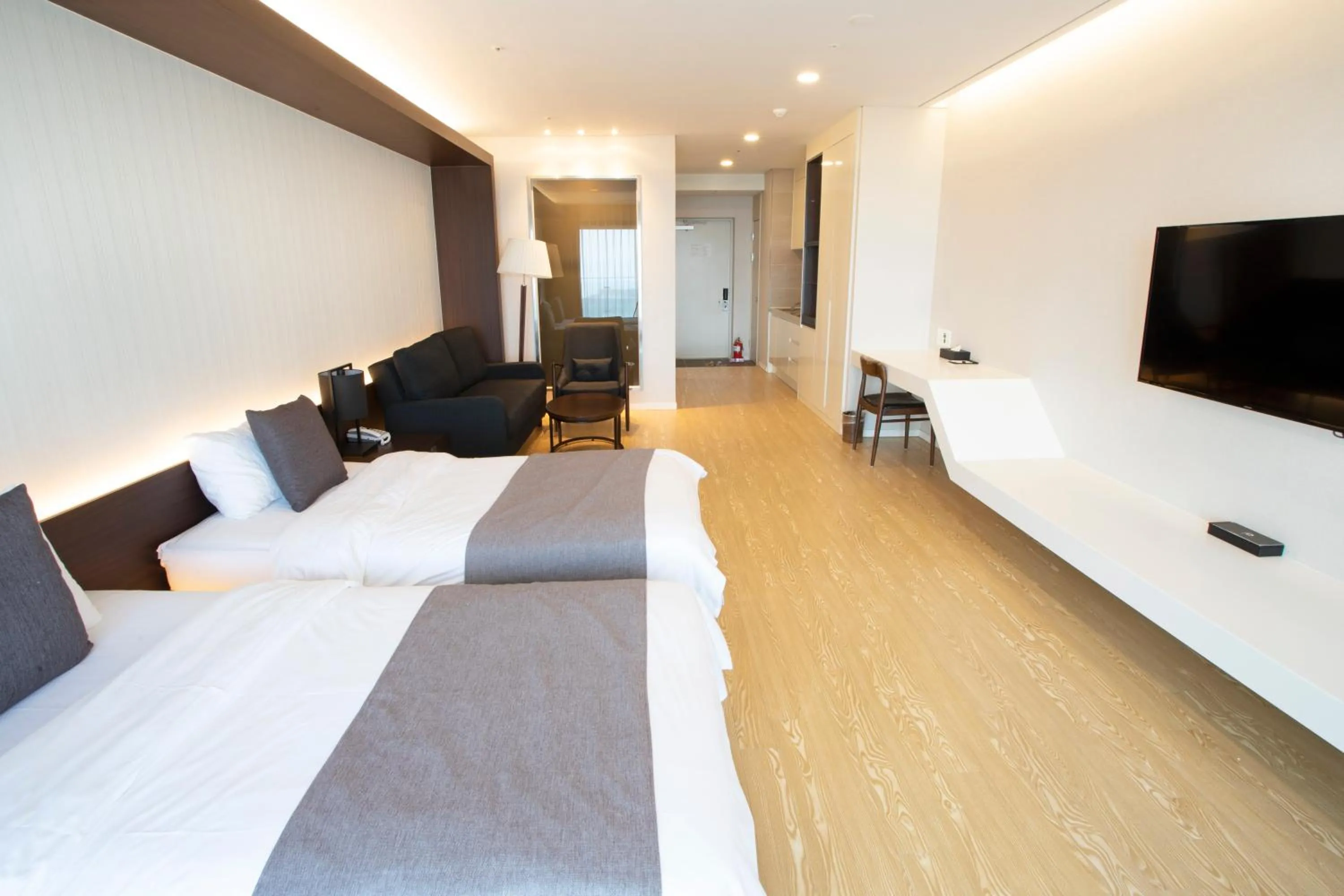 Bed in The Qube Resort Jeju