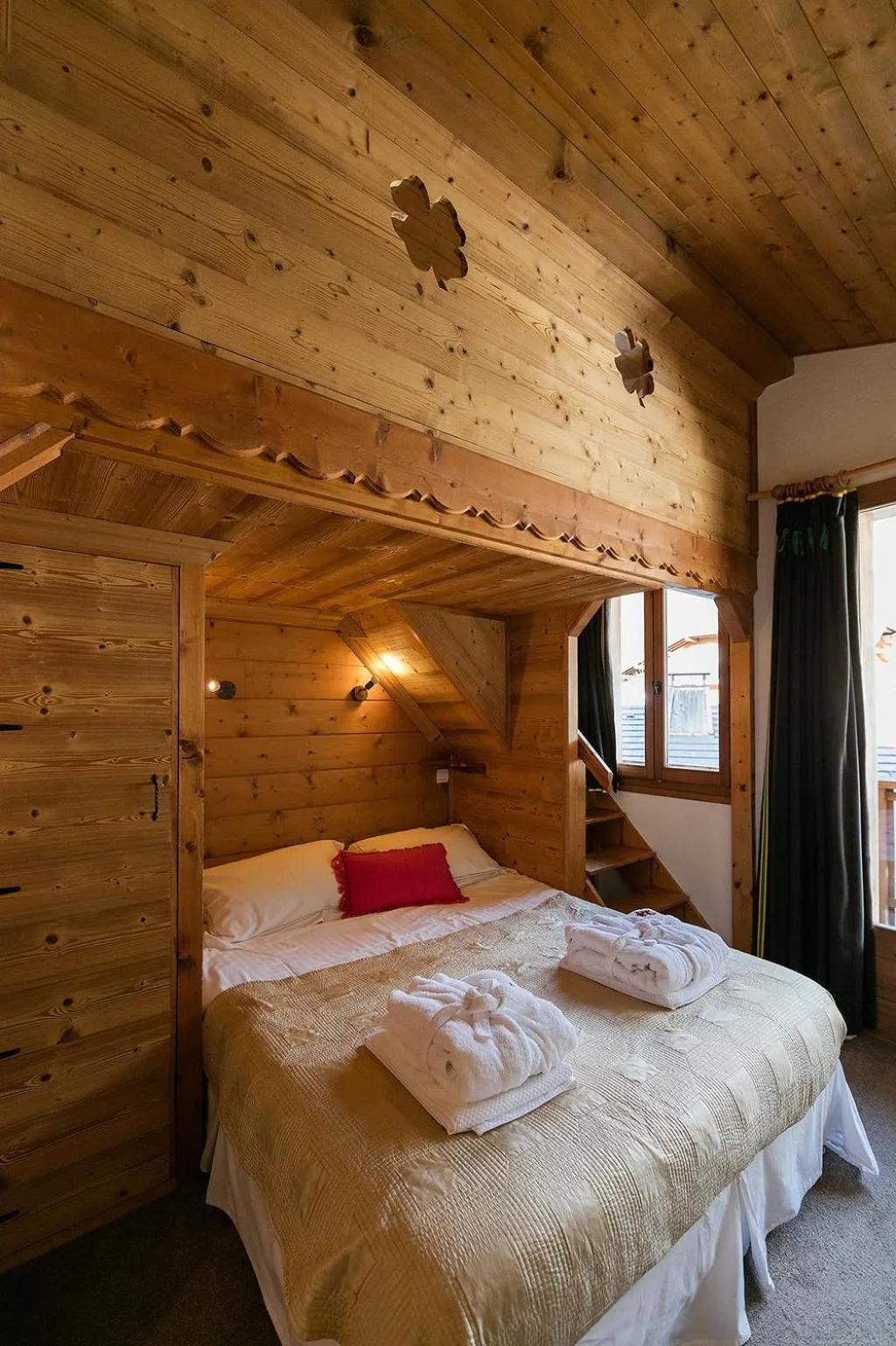 Bed in Hôtel et Chalet Au Coin Du Feu Chilly Powder