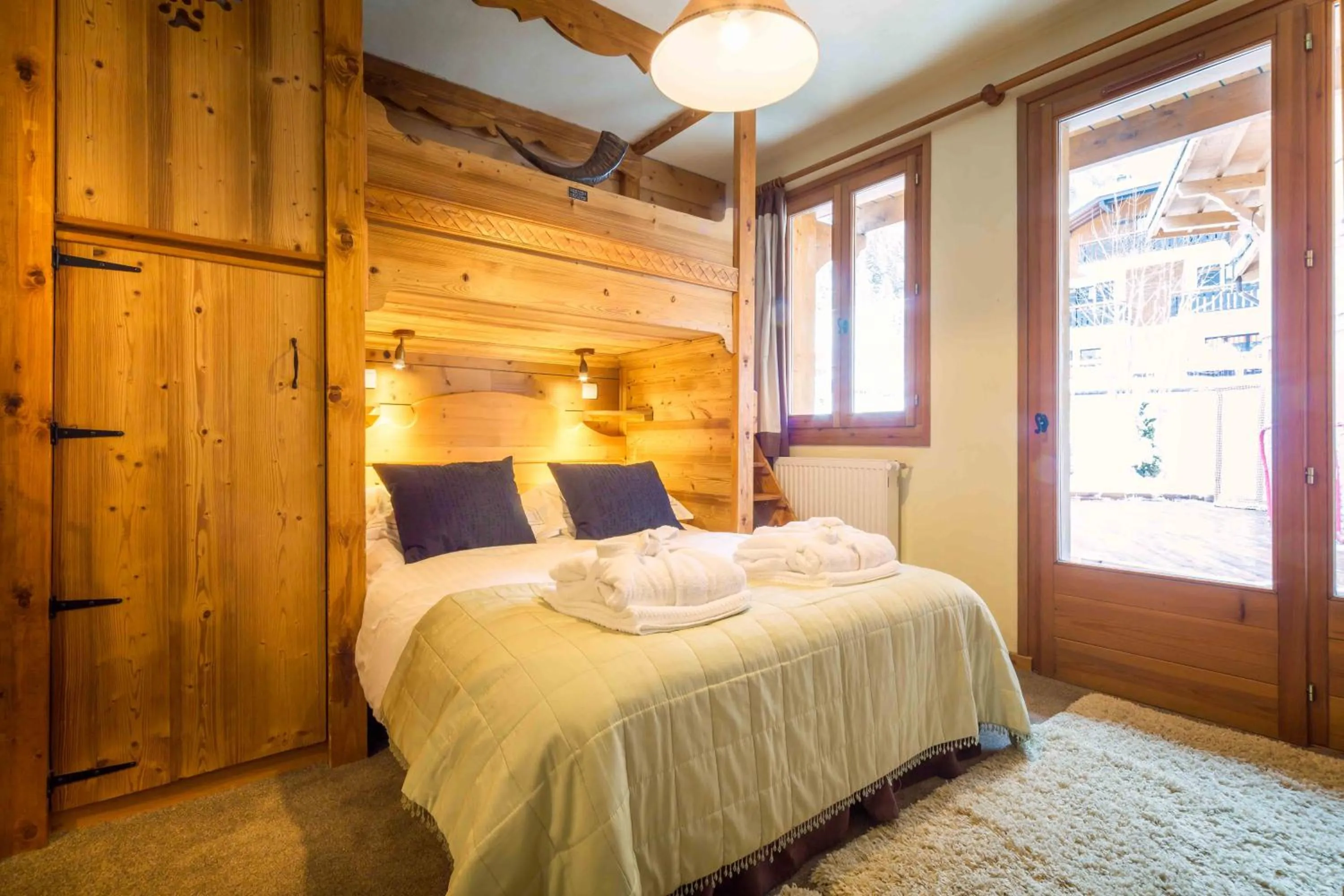 Bed in Hôtel et Chalet Au Coin Du Feu Chilly Powder