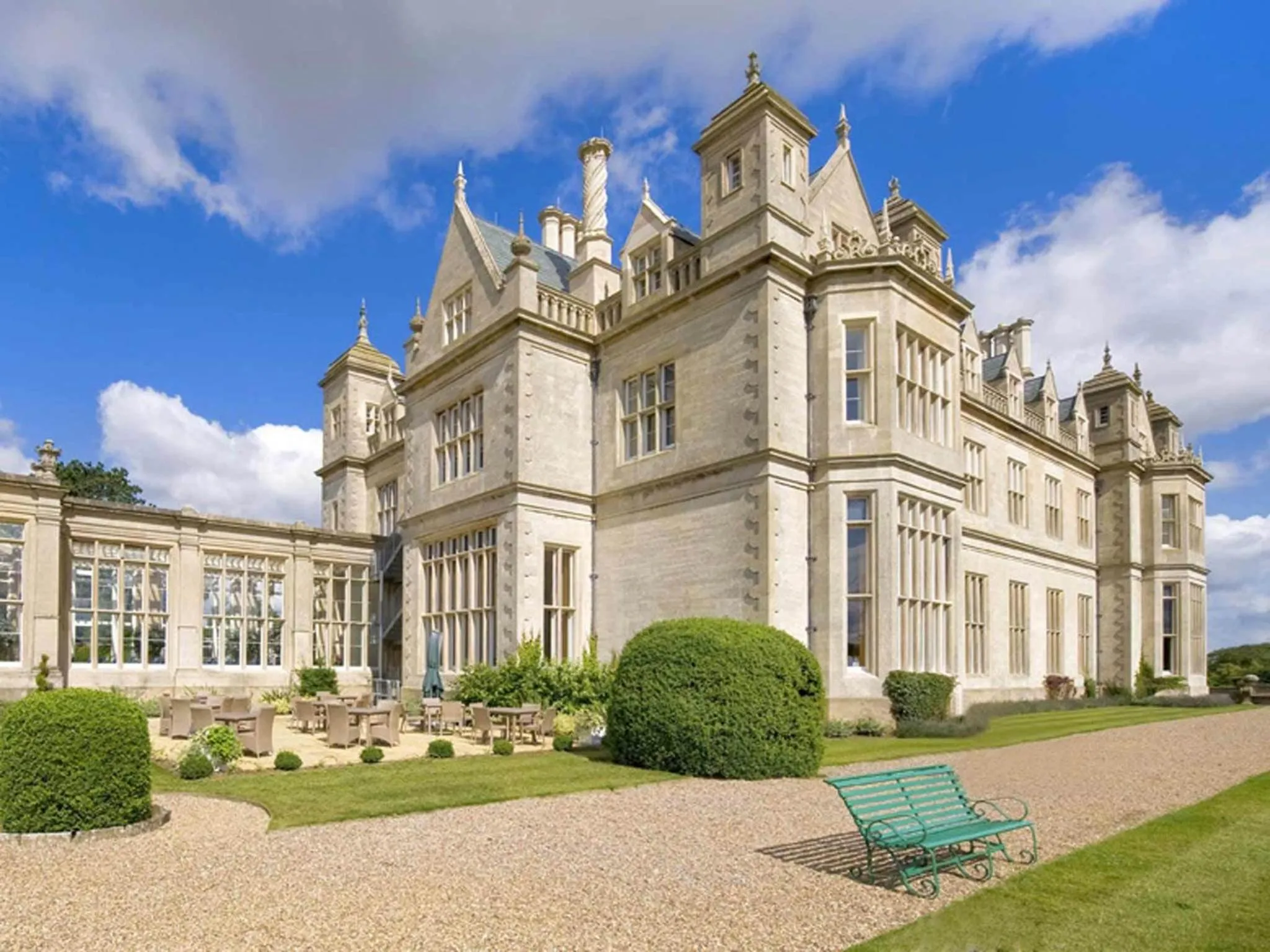 Facade/entrance in Stoke Rochford Hall