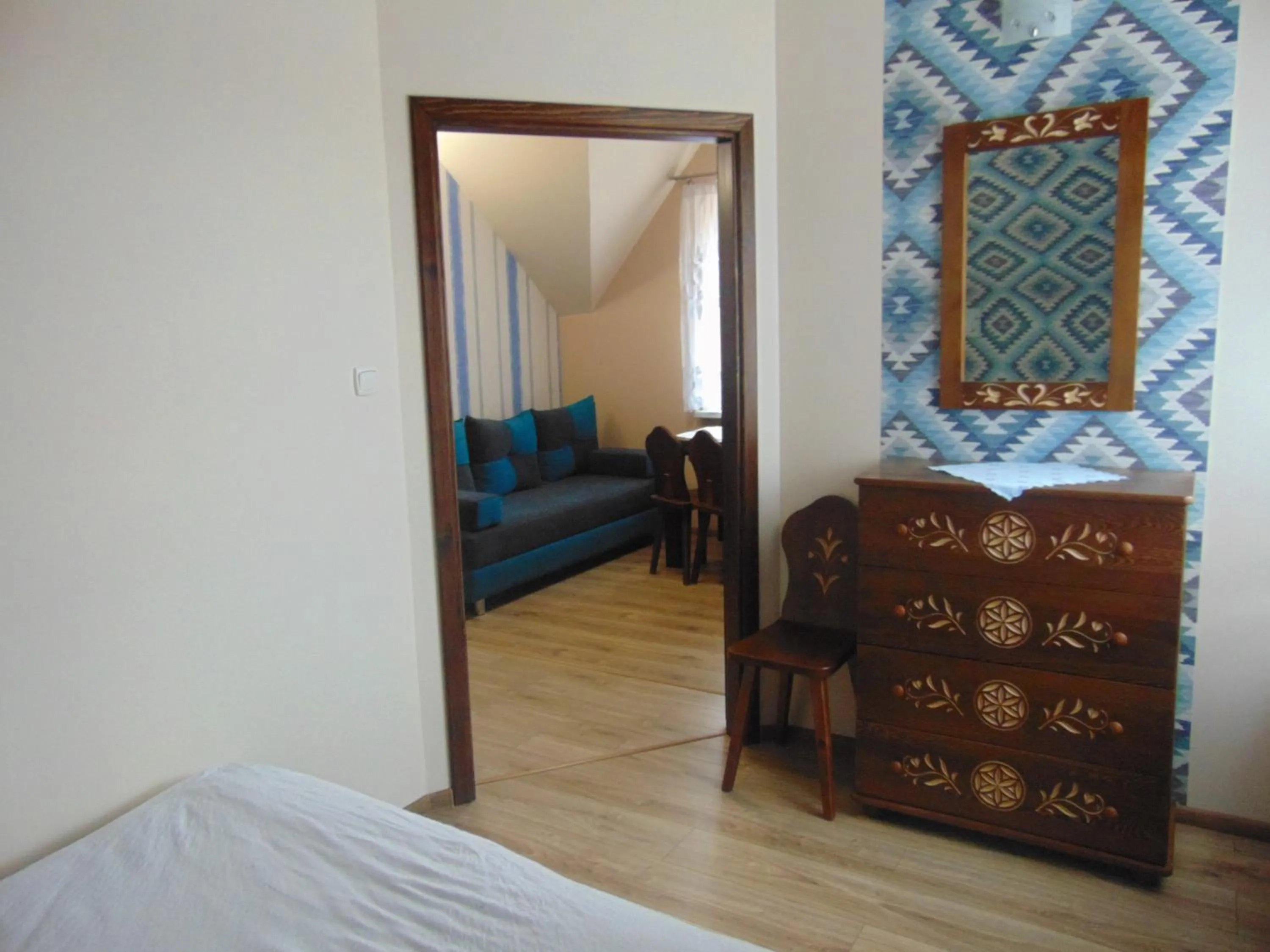 Living room, Bed in Gosciniec Pod Brzegiem