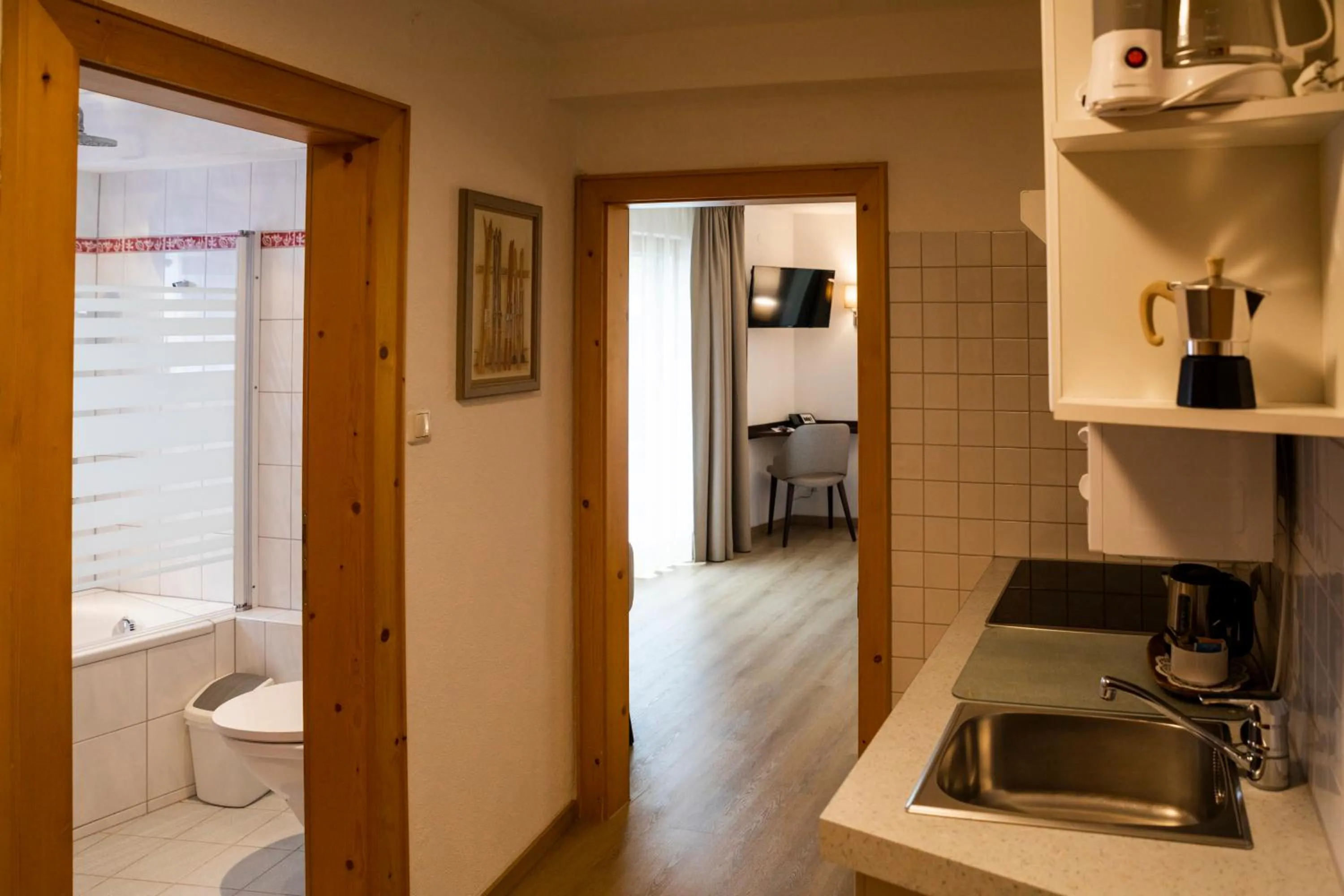 Kitchen or kitchenette in Hotel Montfort