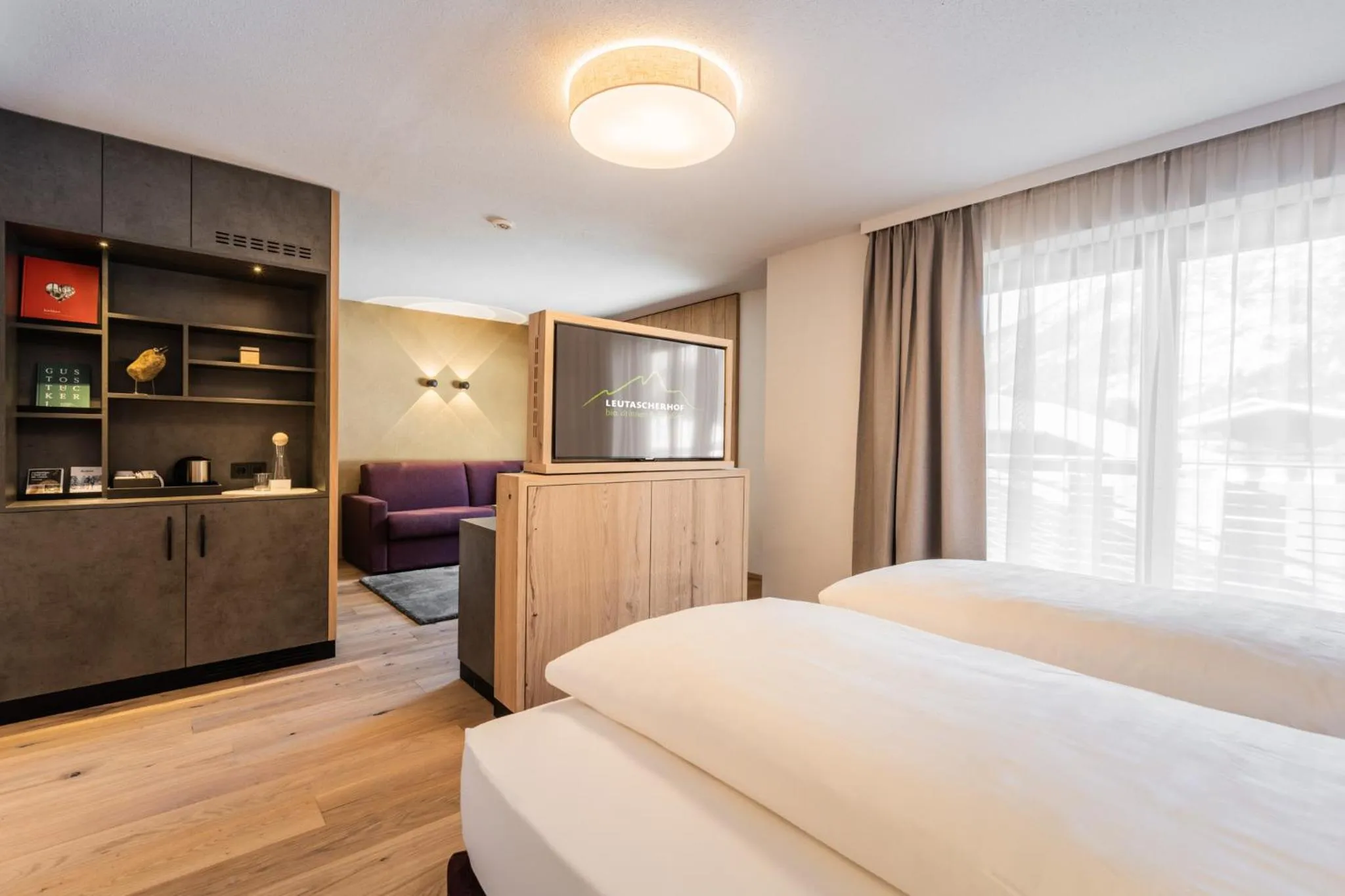 Photo of the whole room, Bed in Biohotel Leutascherhof