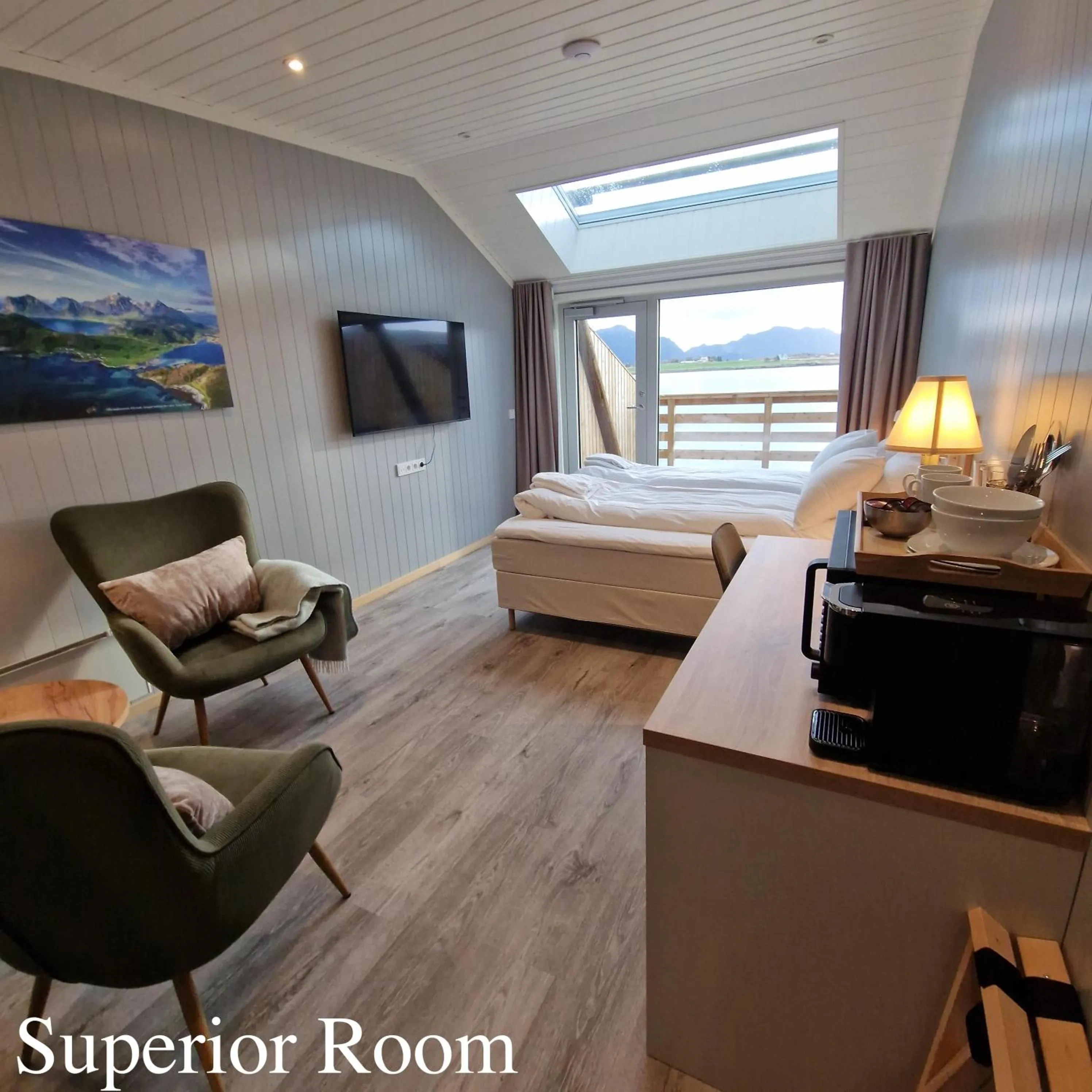 Bed in Lofoten Basecamp