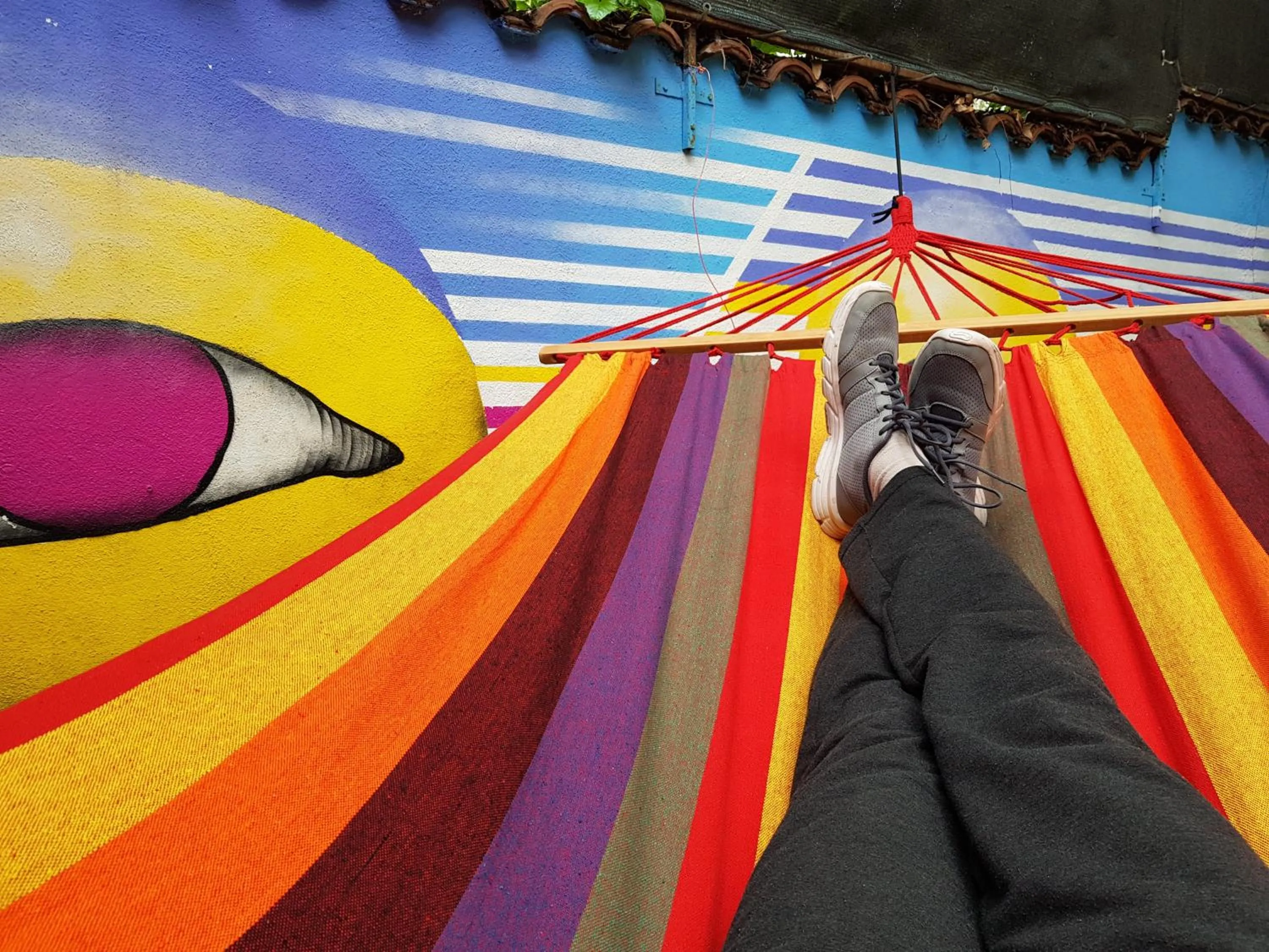 Garden in Popcorn Hostel