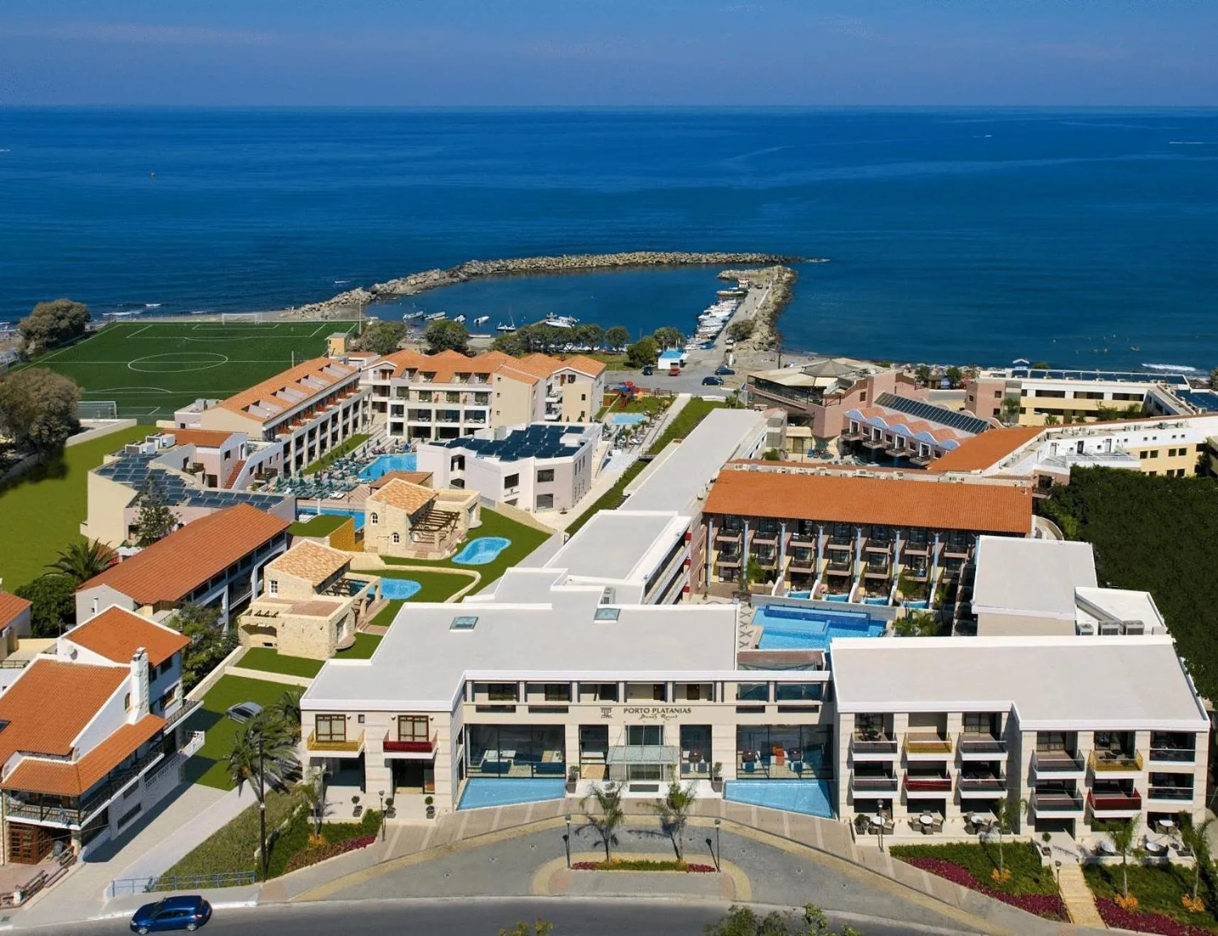 Bird's eye view in Porto Platanias Beach Resort & Spa