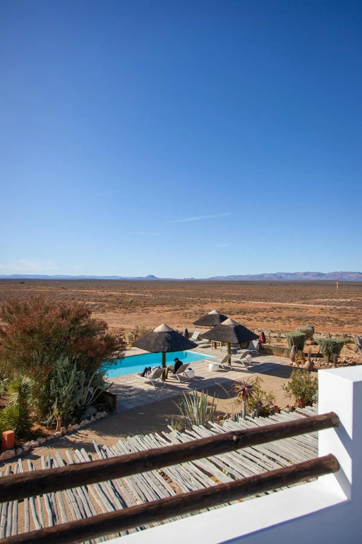 Pool view in Inverdoorn Game Reserve Lodge