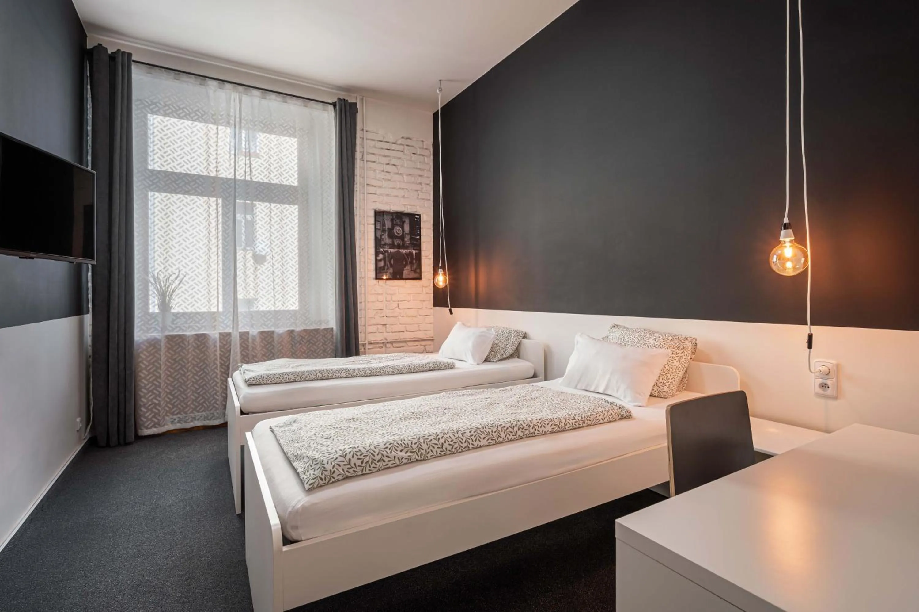 Bed in Bohem Prague Hotel