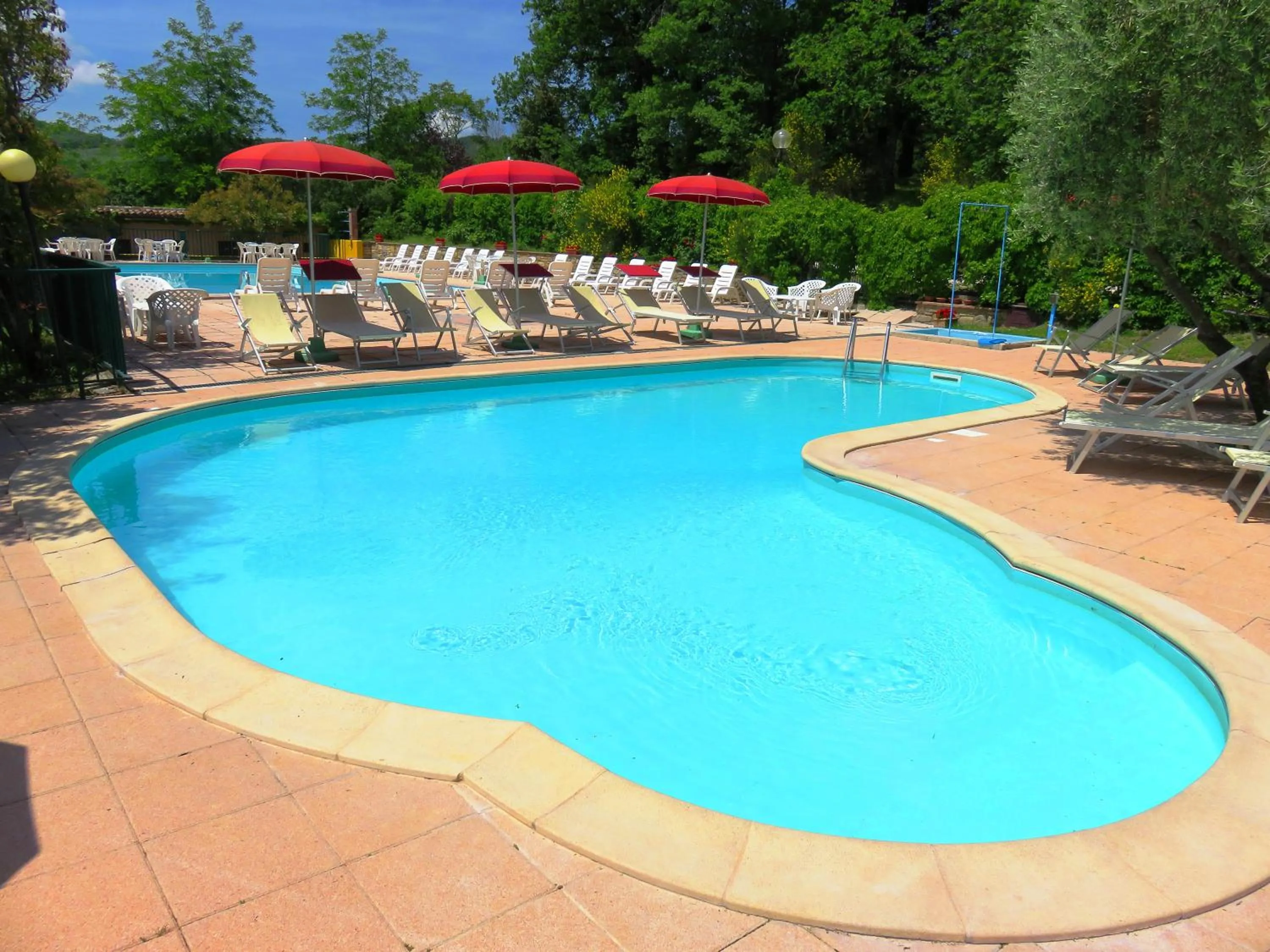 Pool view in Castello Cortevecchio