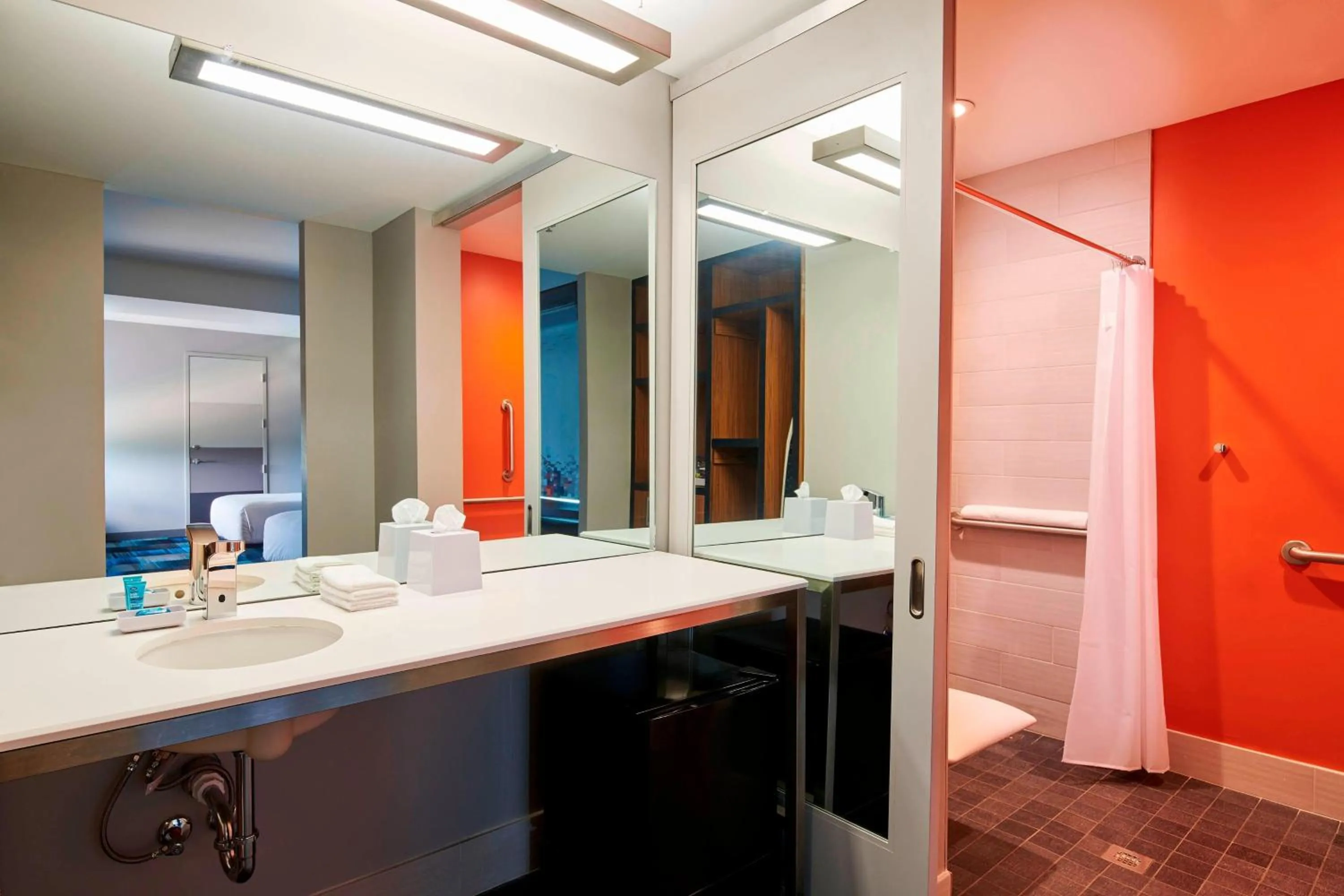 Bathroom in Aloft Cleveland Airport