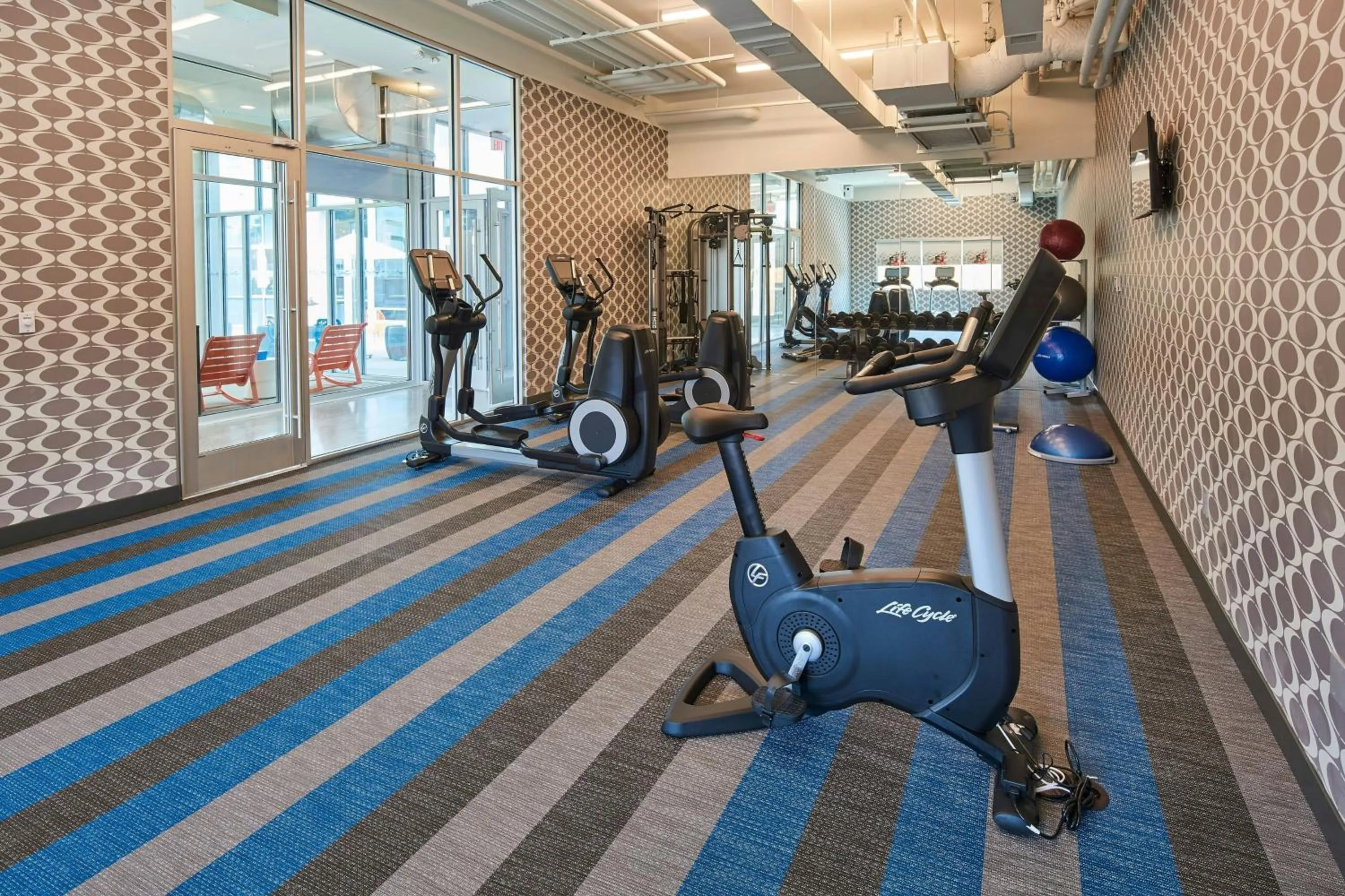 Fitness centre/facilities in Aloft Cleveland Airport