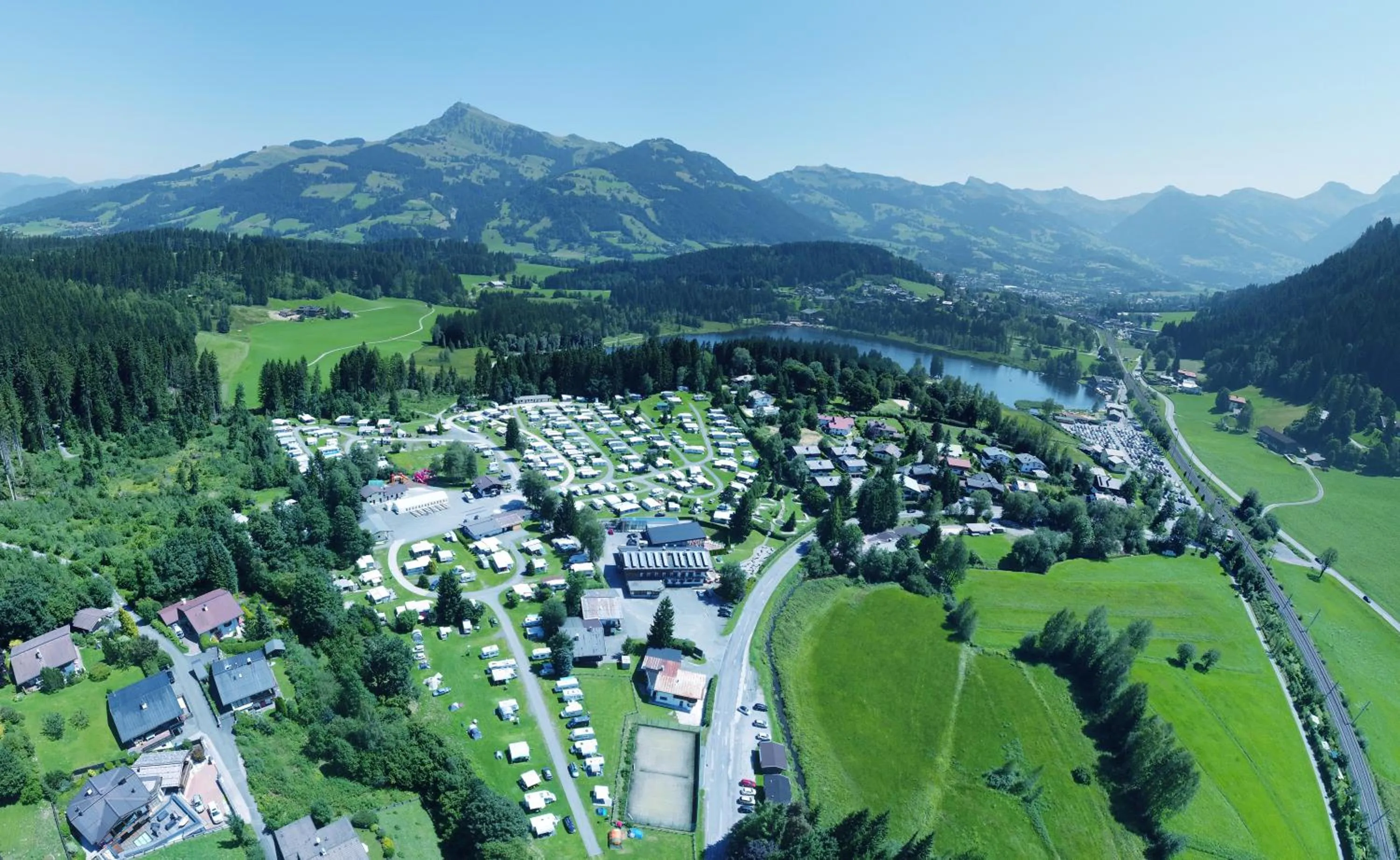 Bird's eye view in Bruggerhof - Camping, Restaurant, Hotel