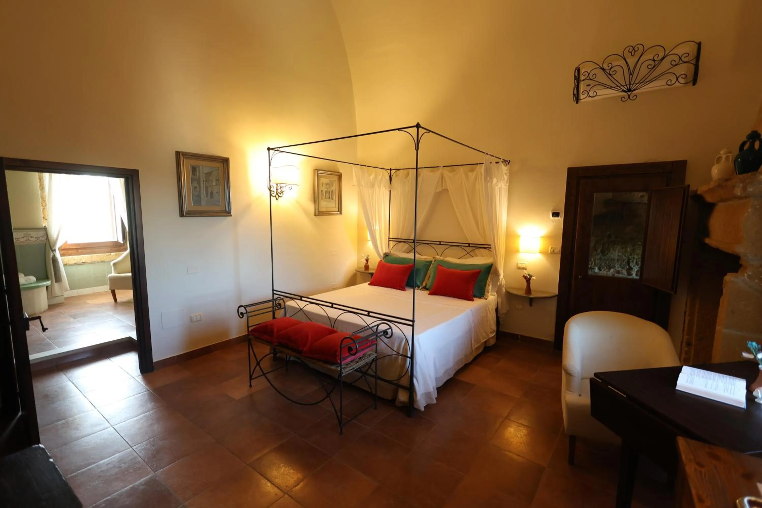 View (from property/room), Bed in Tenuta Monacelli Lecce