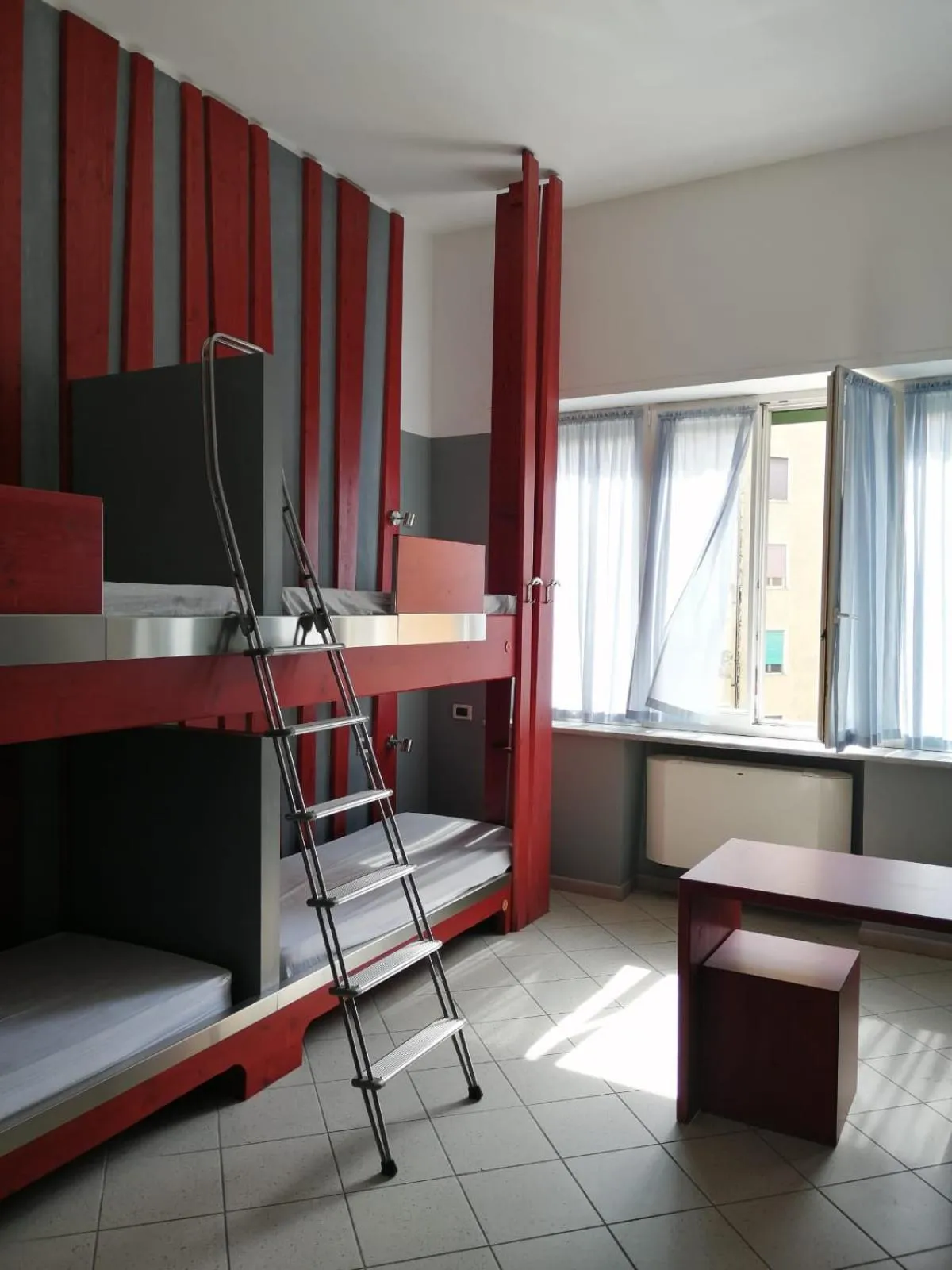 Single Bed in Male Dormitory Room with External Bathroom in Roma Scout Center