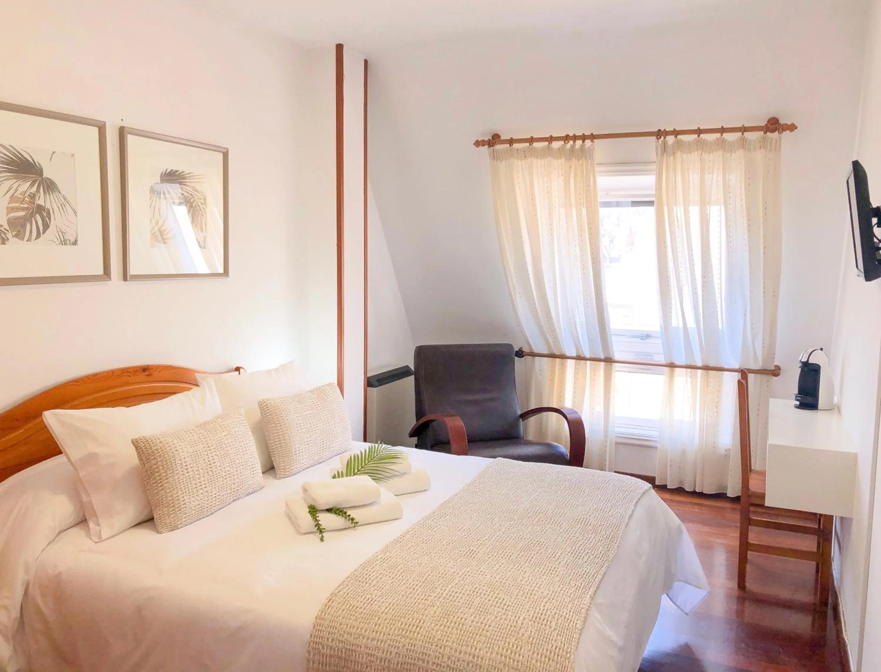 Bed in Pensión As Burgas