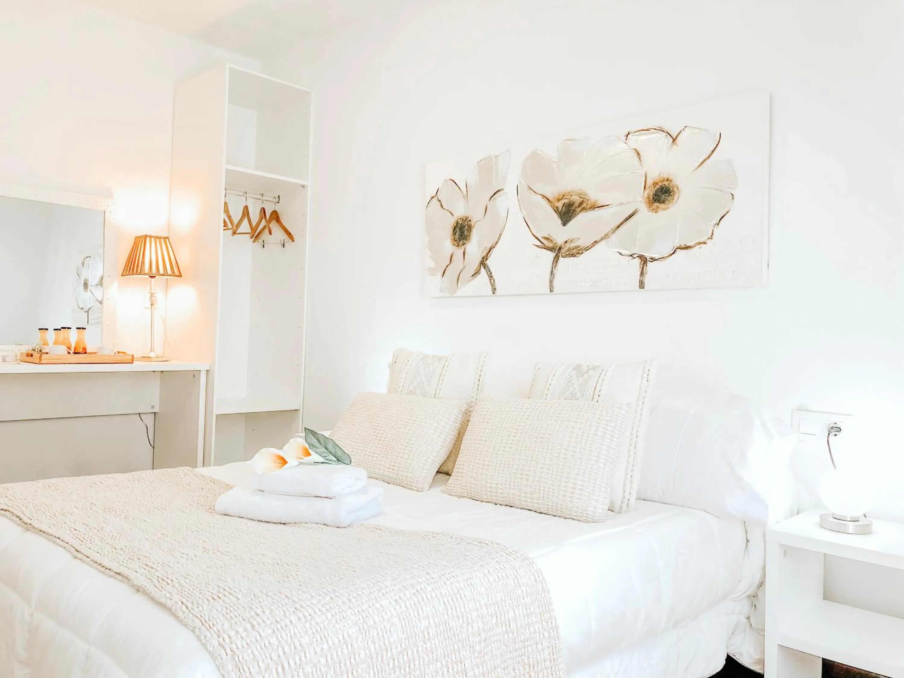 Bed in Pensión As Burgas