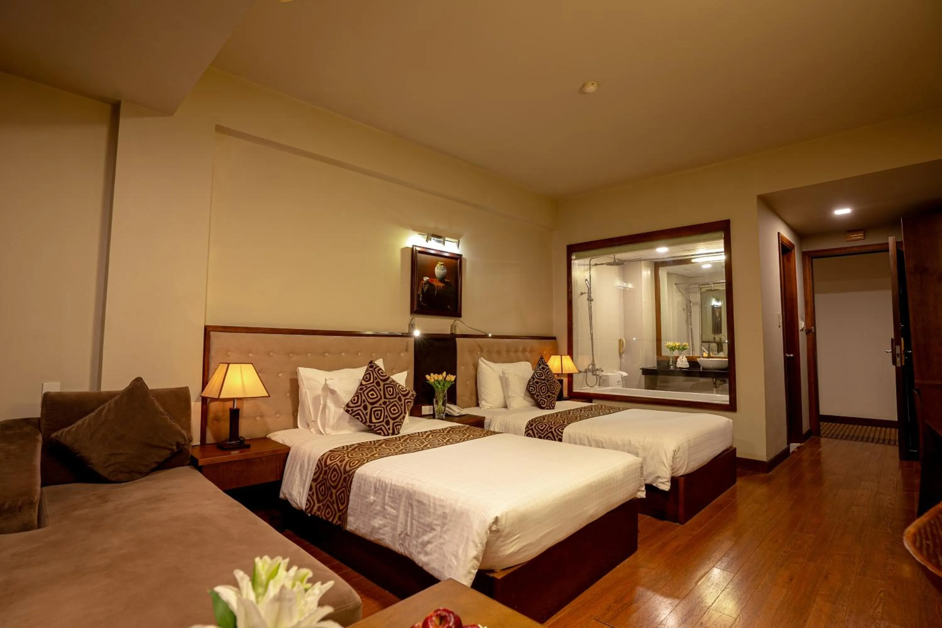 Bathroom, Bed in Asia Hotel Hue