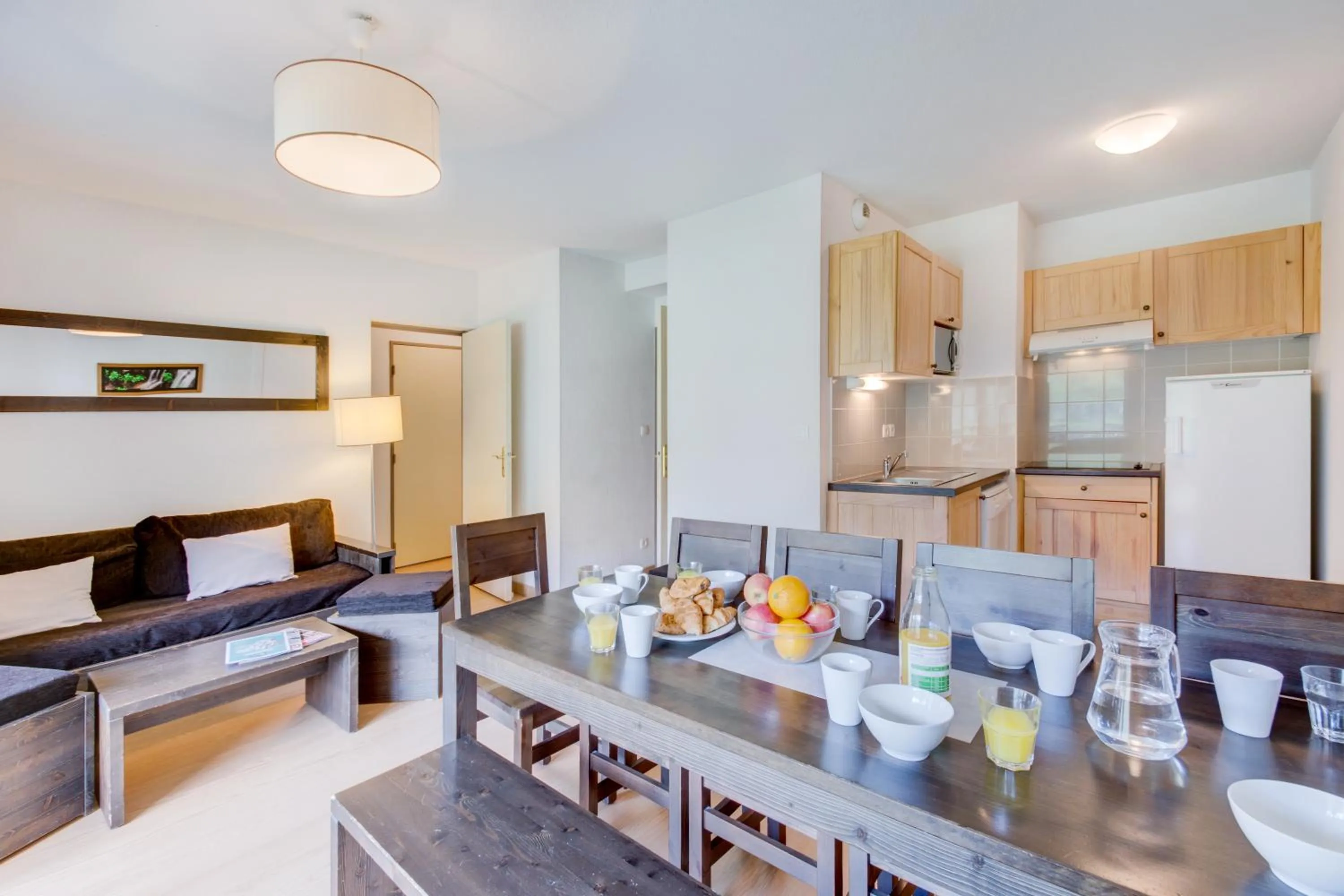 Kitchen or kitchenette in Vacancéole - Les Jardins de Balnéa