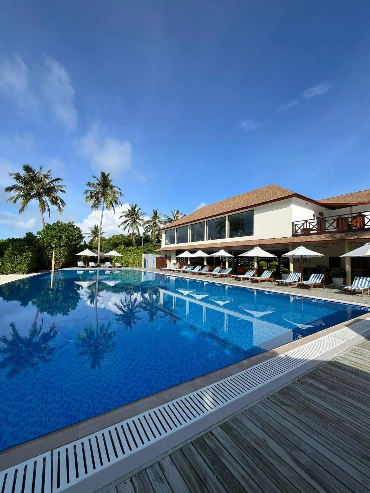 Swimming pool in Reethi Faru Resort - Stay 5 Nights or more Between Aug to Oct 2025 & Enjoy a Free Sunset Cruise