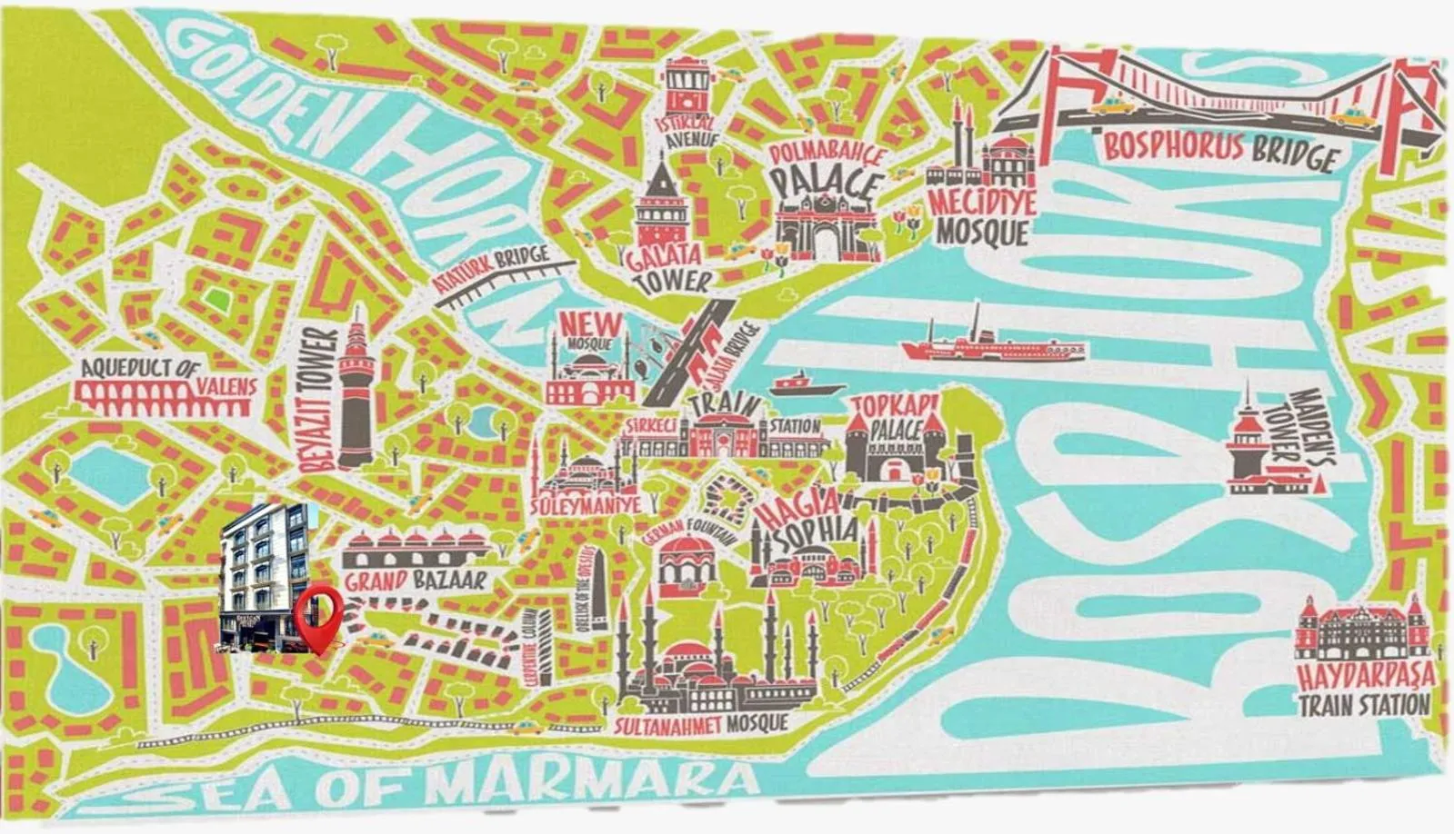 Location in Endican Beyazit Hotel