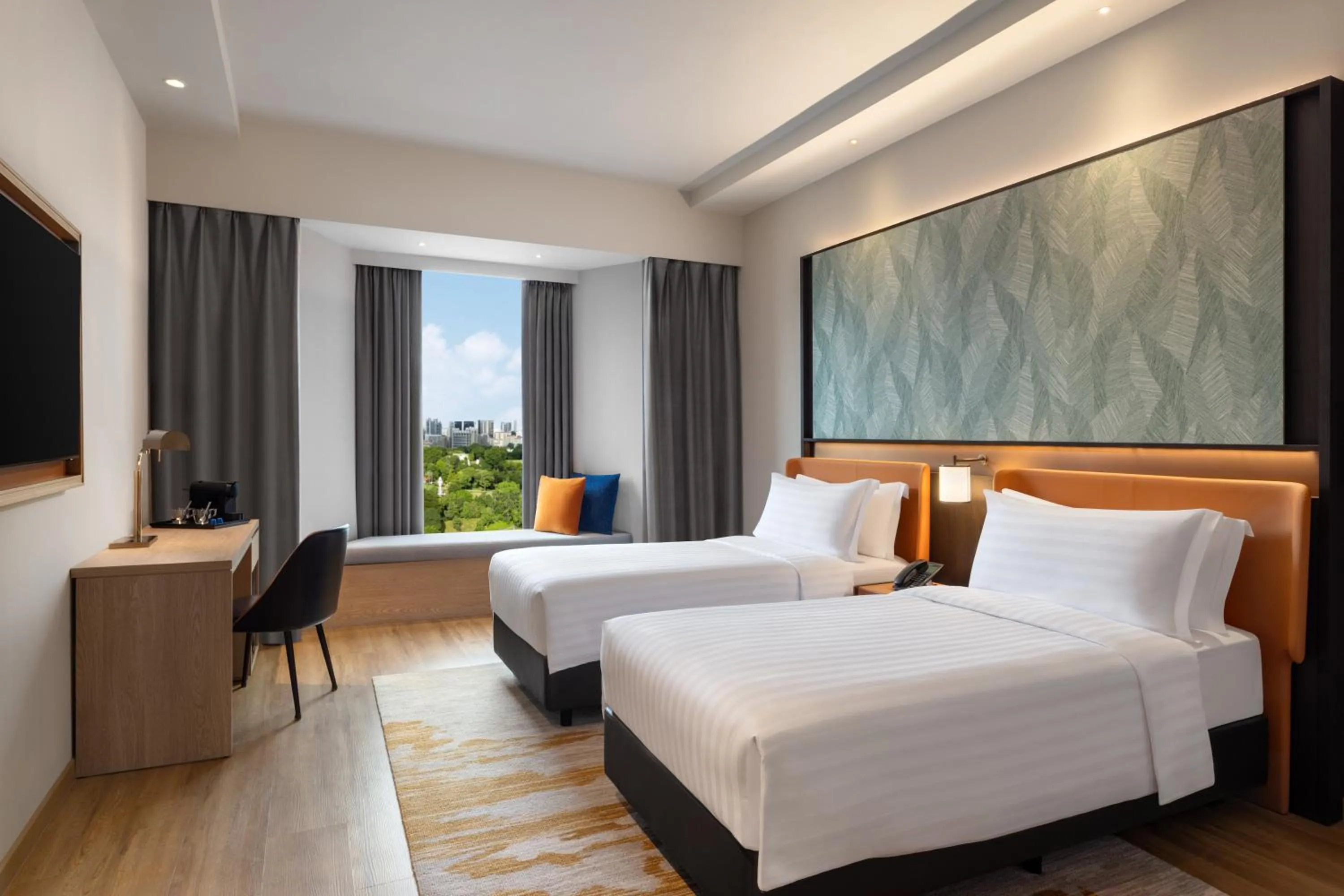 Bedroom, Bed in Wyndham Singapore Hotel