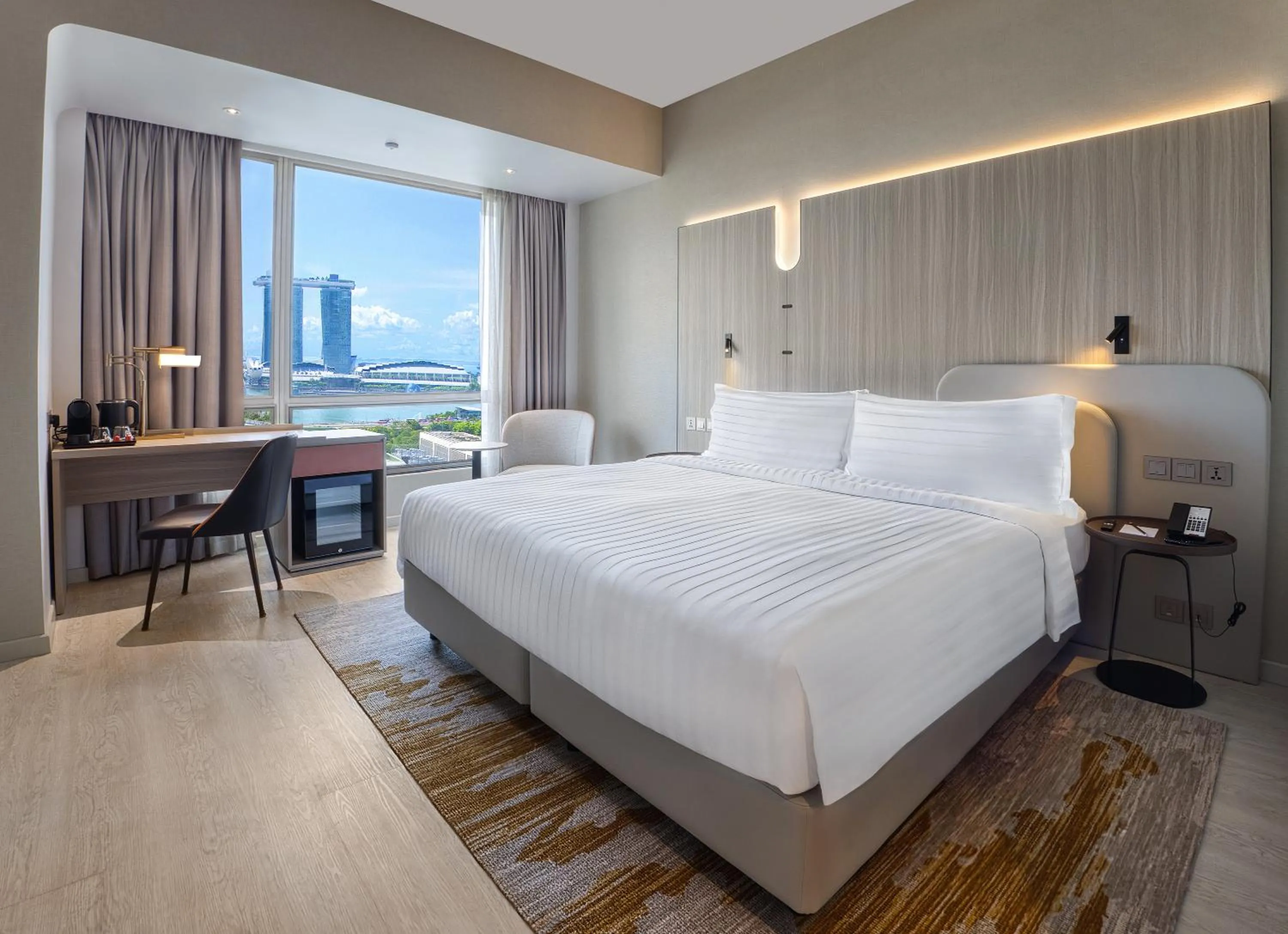 Bedroom, Bed in Wyndham Singapore Hotel