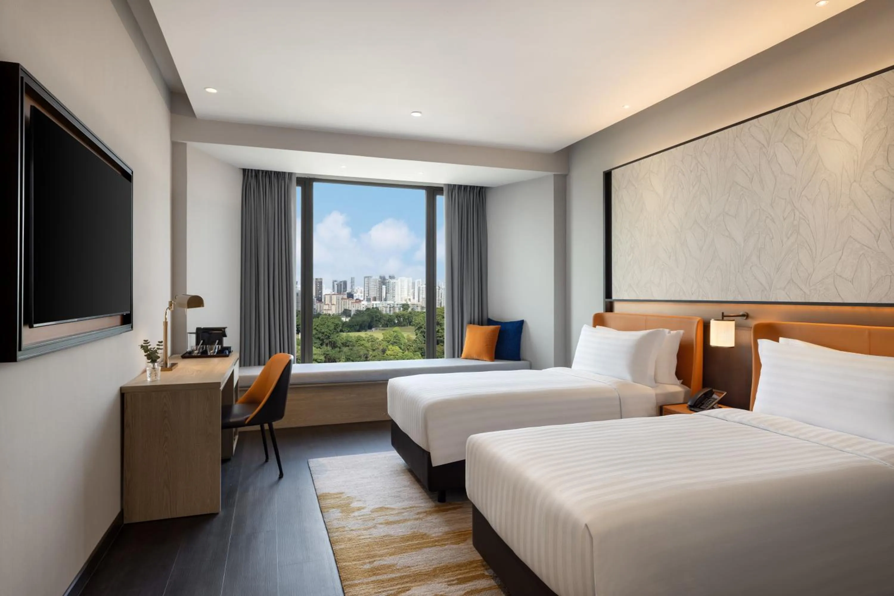 Bedroom, Bed in Wyndham Singapore Hotel