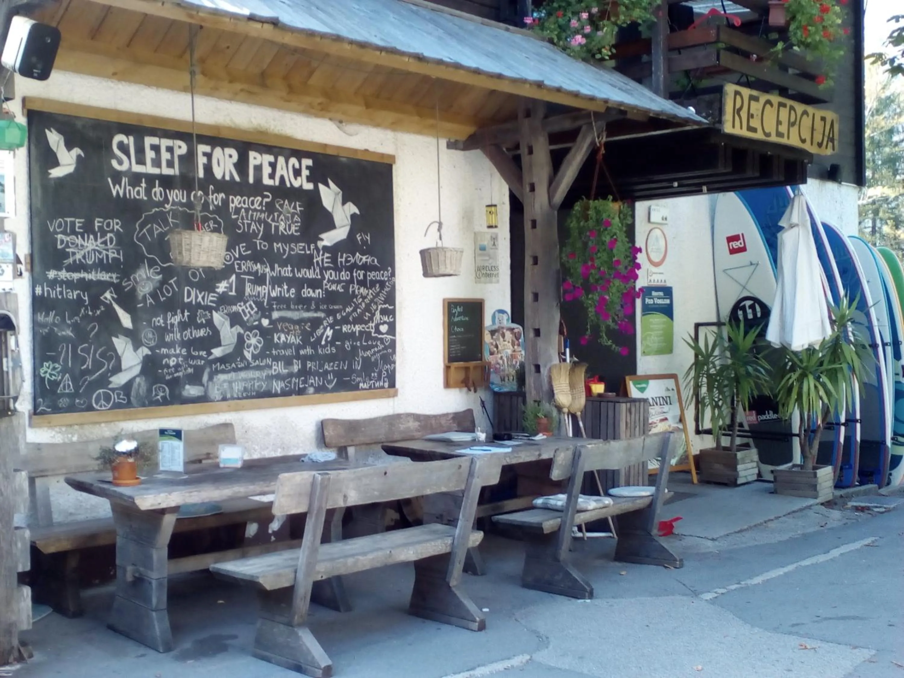 Facade/entrance in Hostel pod Voglom