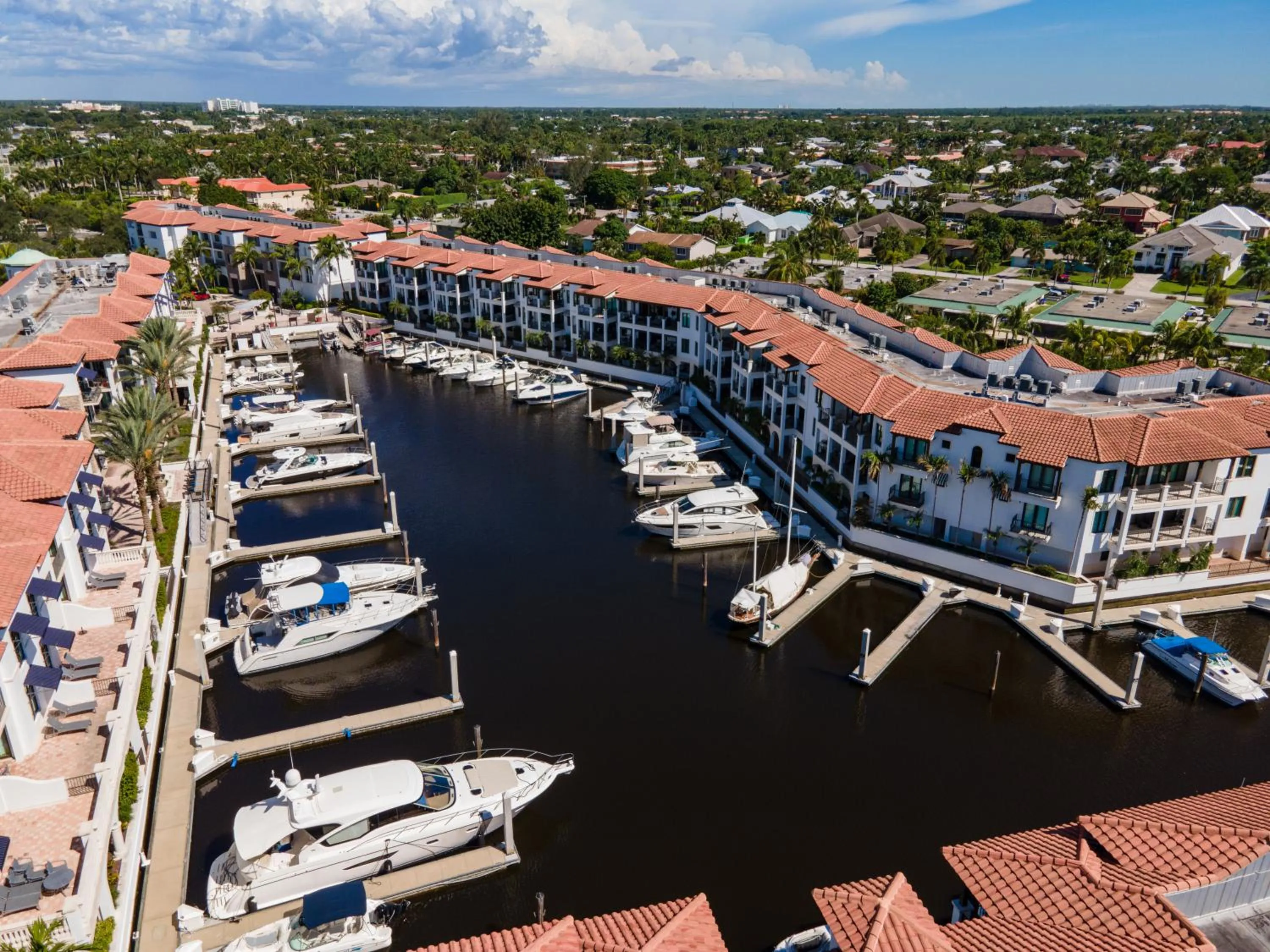 Bird's eye view in Naples Bay Resort and Marina