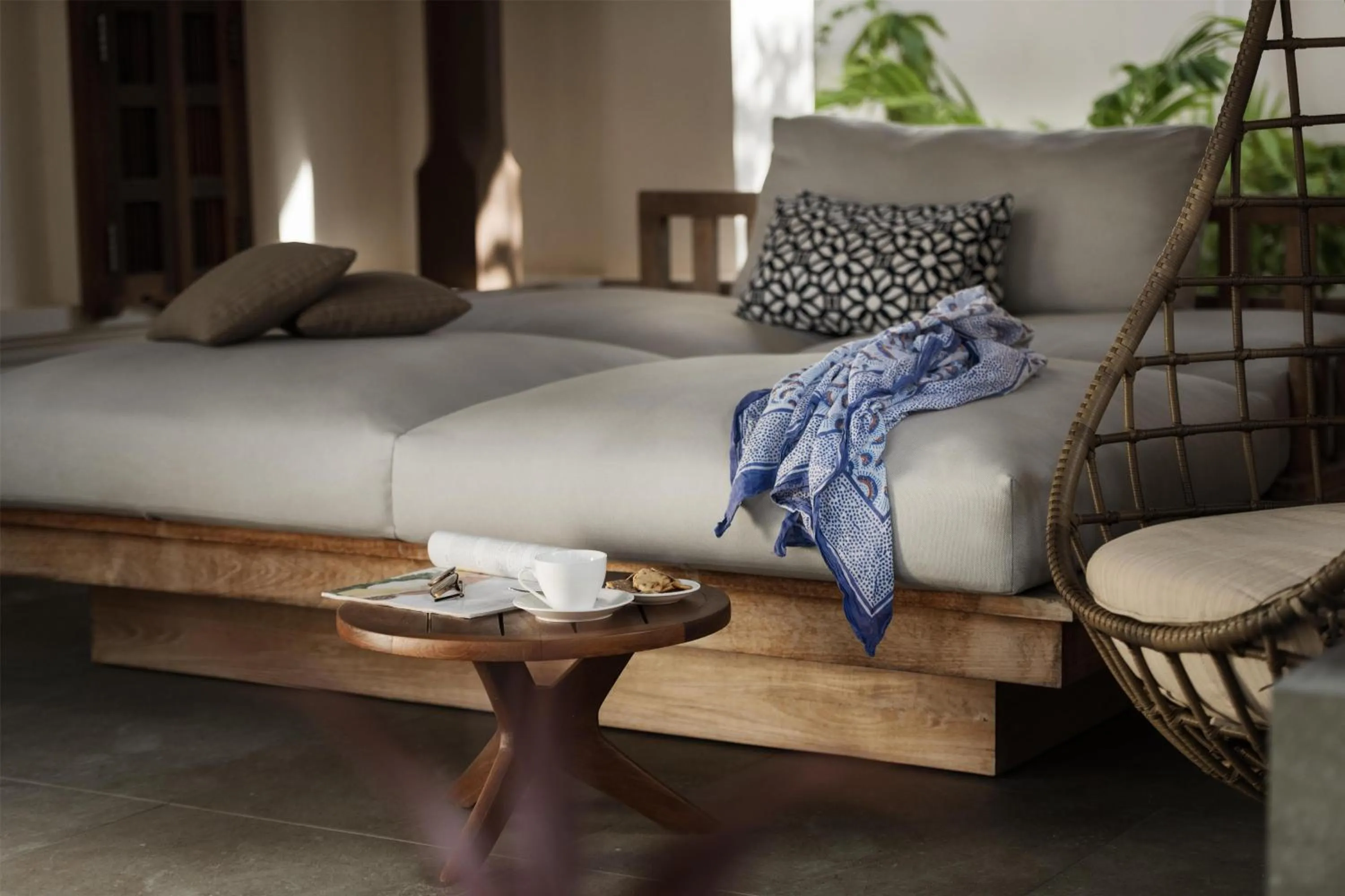 Bed in Conrad Maldives Rangali Island