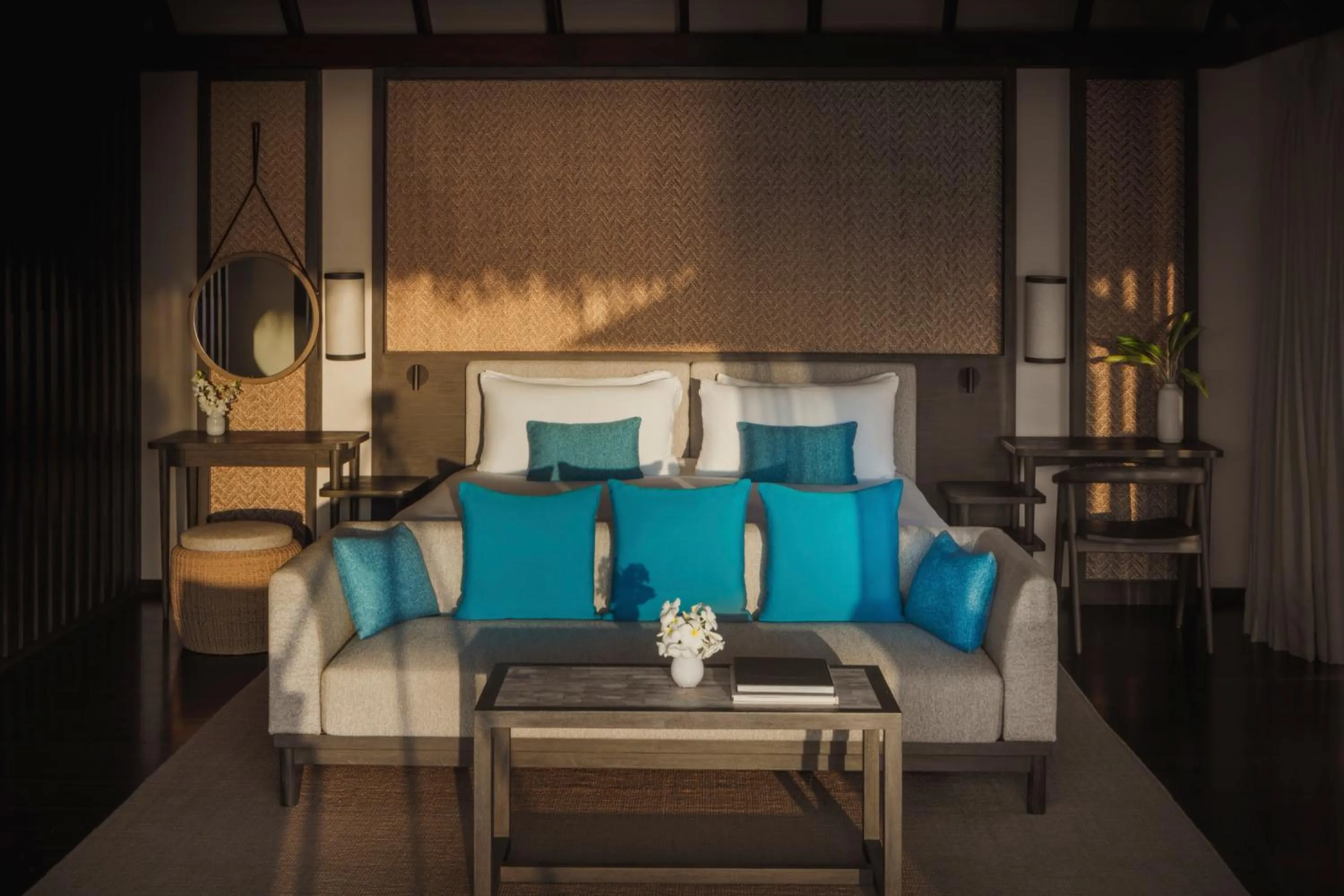 Bed in Conrad Maldives Rangali Island