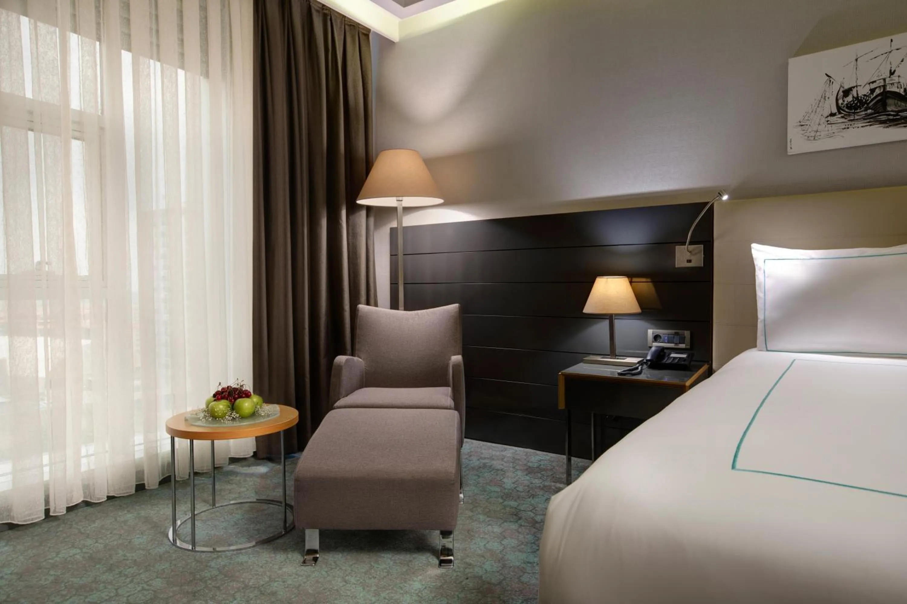 Seating area, Bed in Divan Corlu