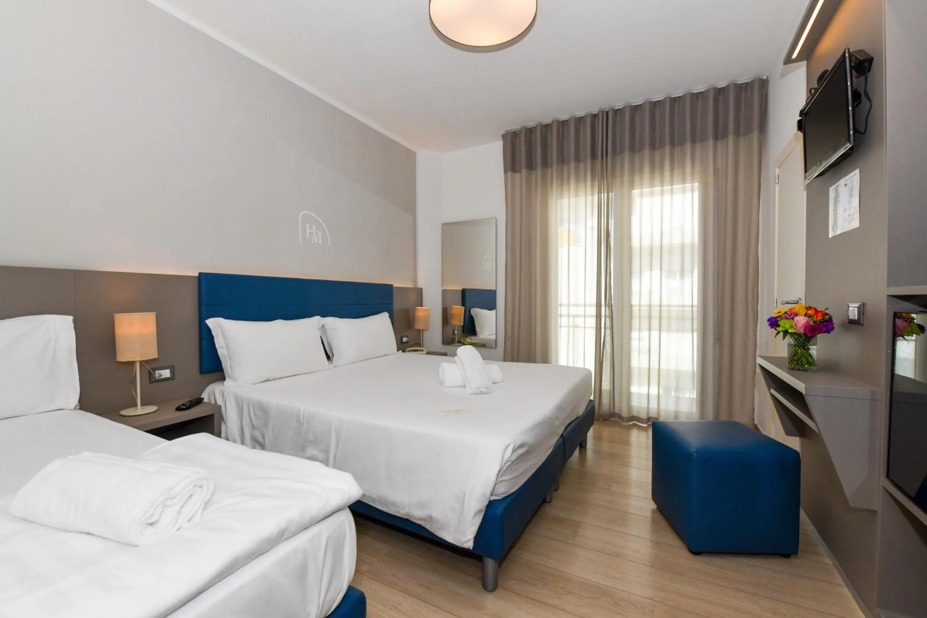 Bed in Hotel Delle Mimose