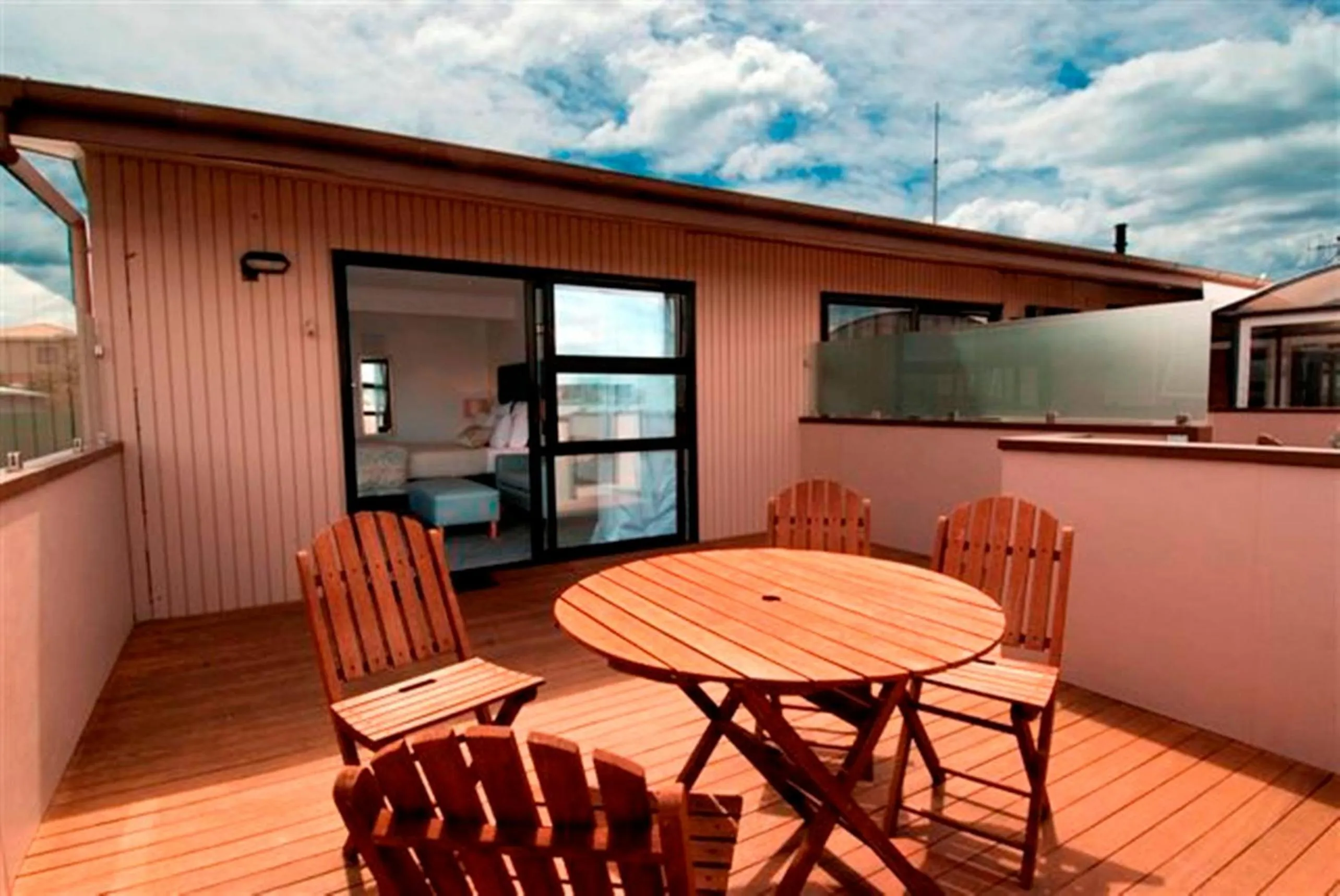 Patio in Marineland Beachfront Accommodation