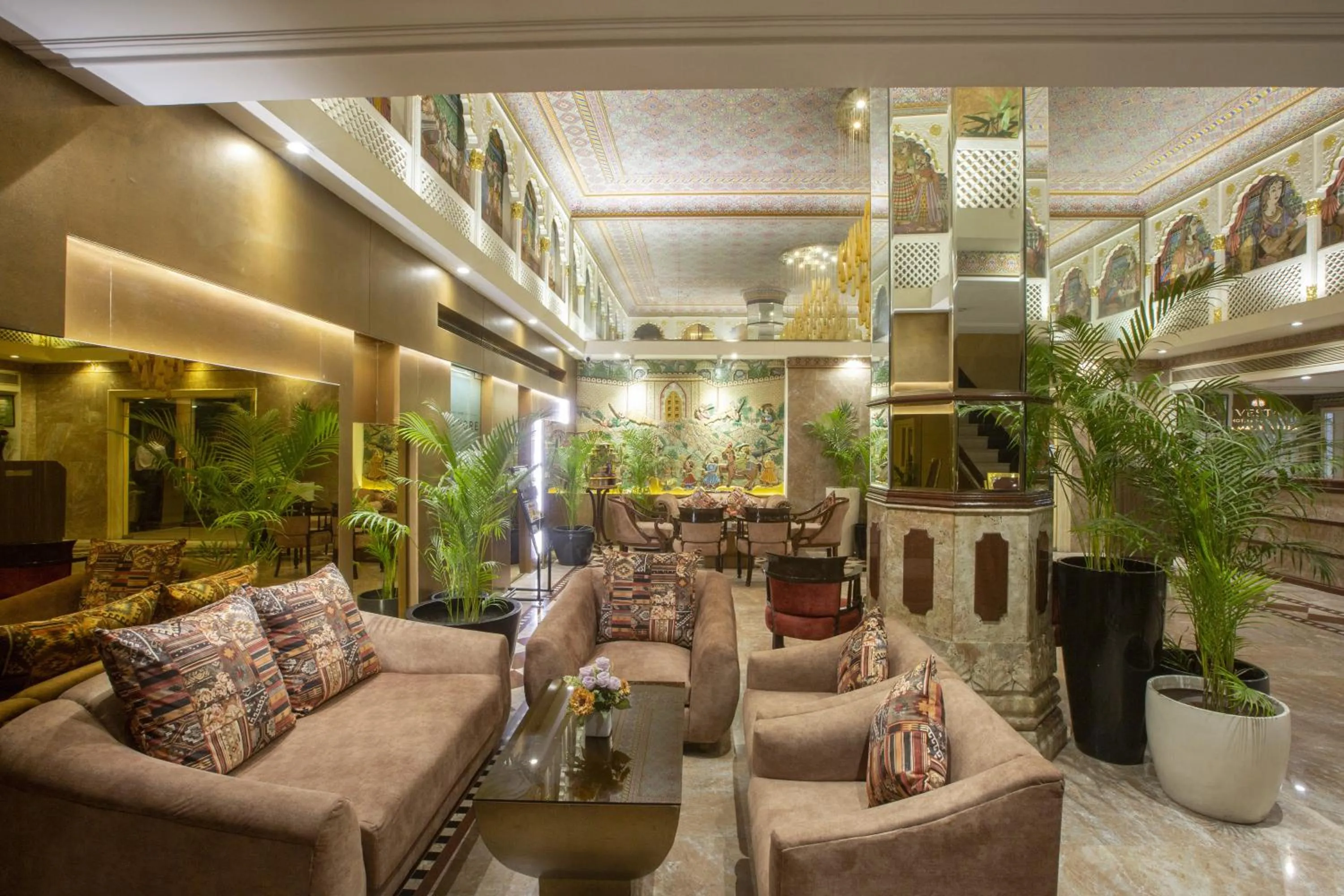 Seating area in Vesta Maurya Palace