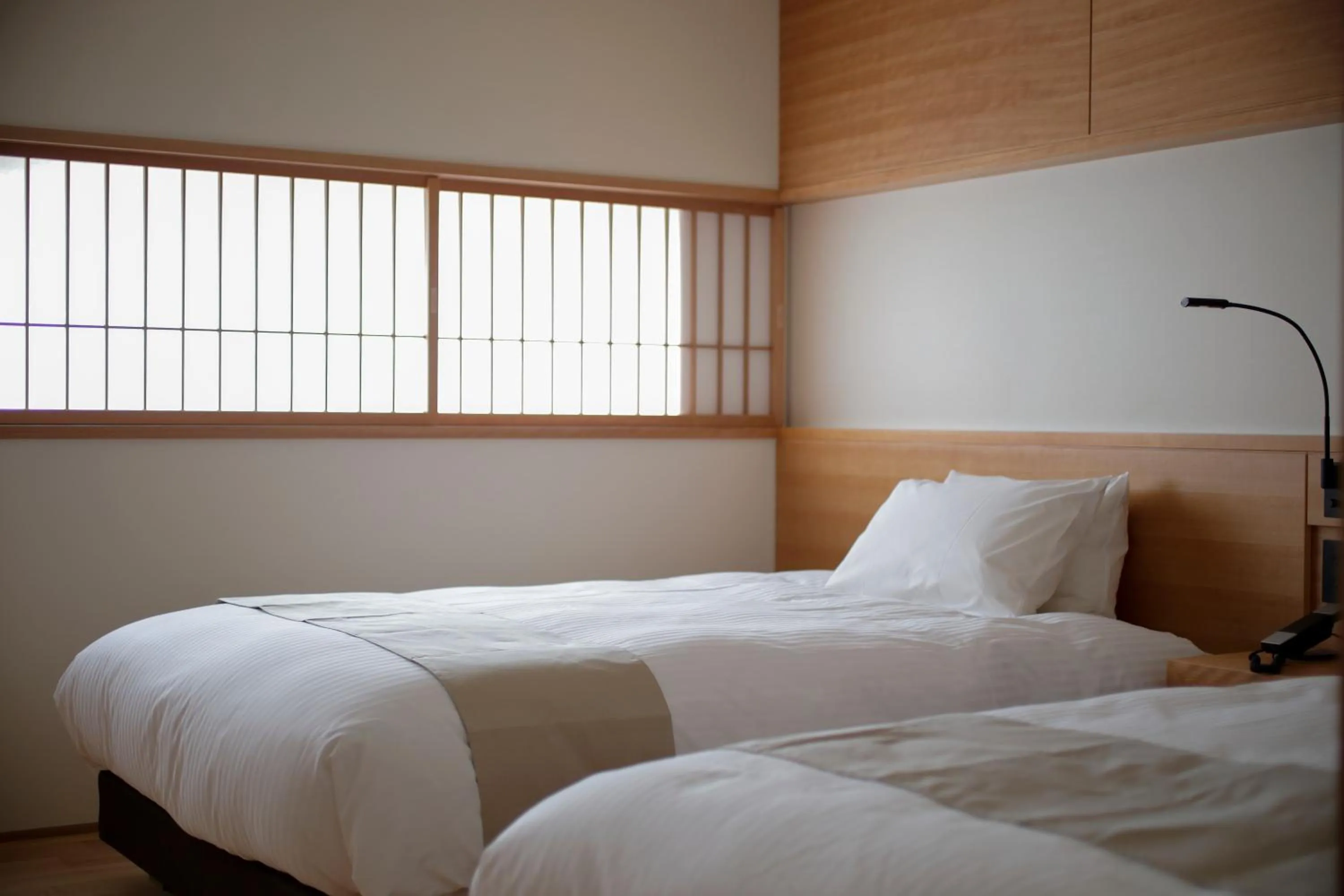 Bed in Kaminarimon Ryokan