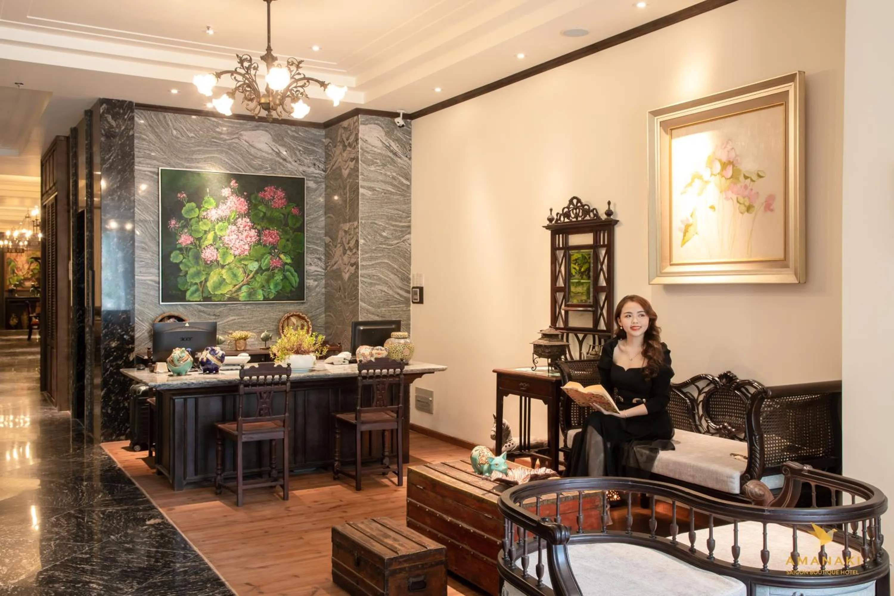 Lobby or reception in Amanaki Saigon Boutique Hotel