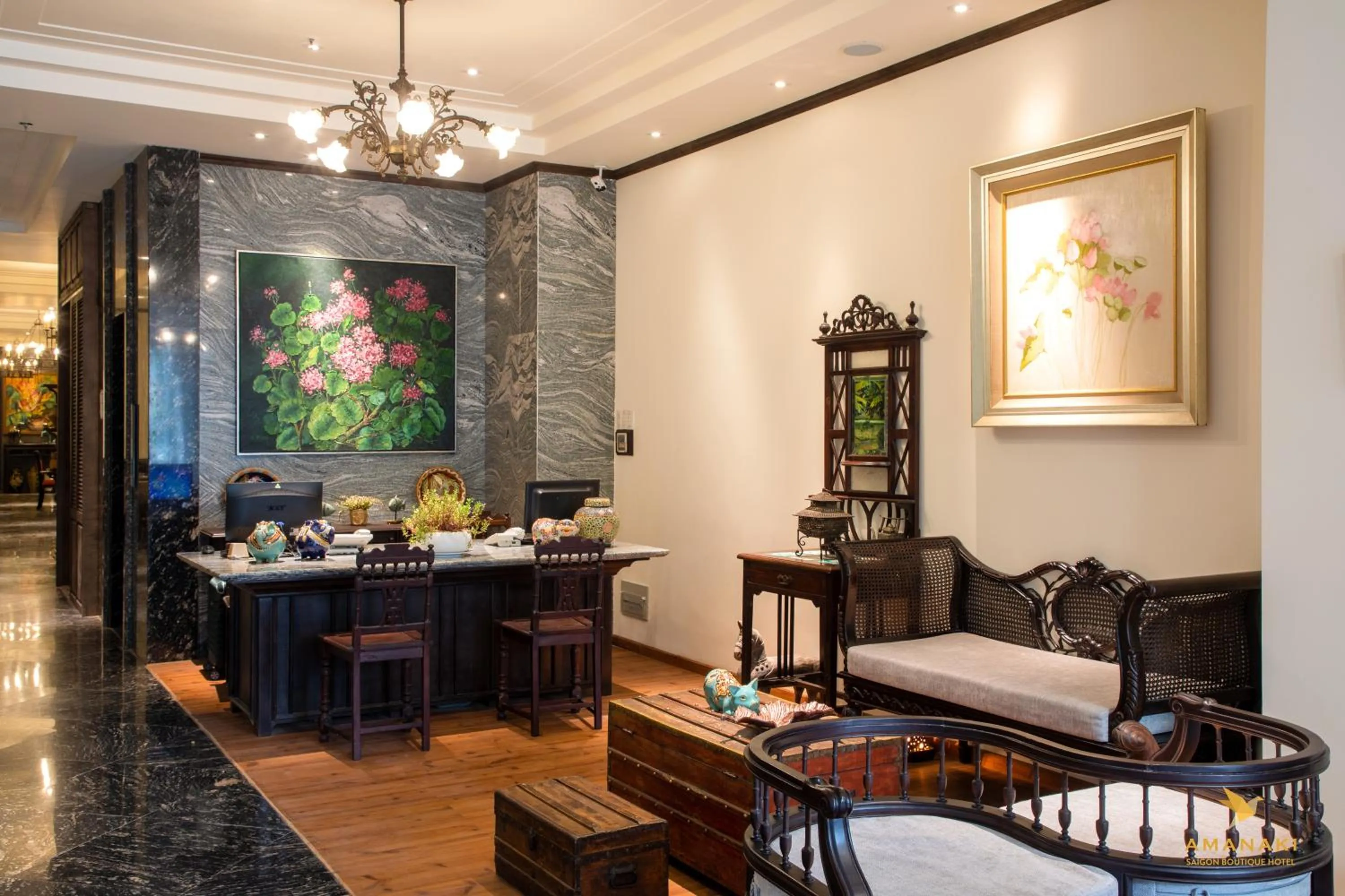 Lobby or reception in Amanaki Saigon Boutique Hotel