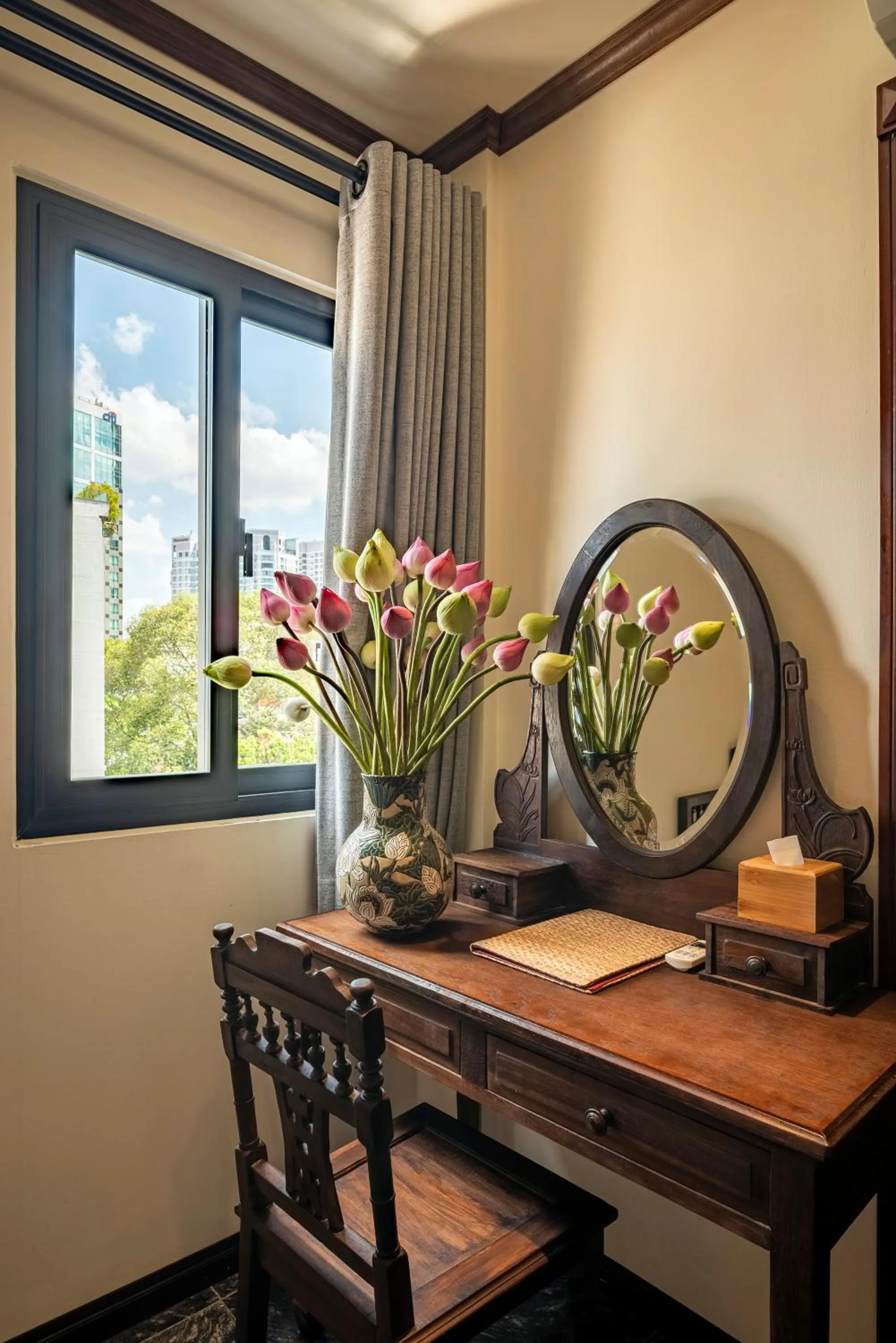 Decorative detail in Amanaki Saigon Boutique Hotel