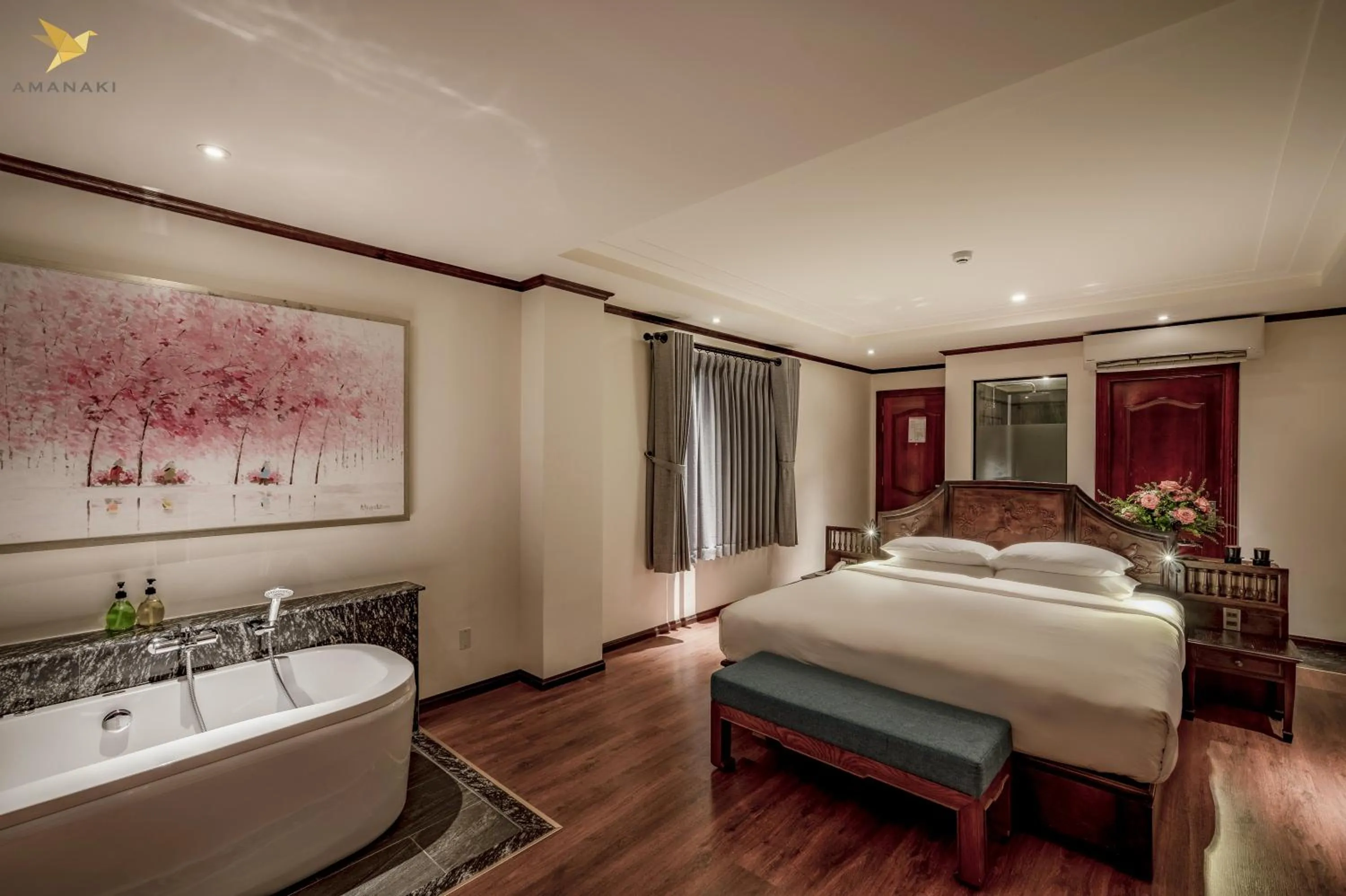 Photo of the whole room, Bed in Amanaki Saigon Boutique Hotel
