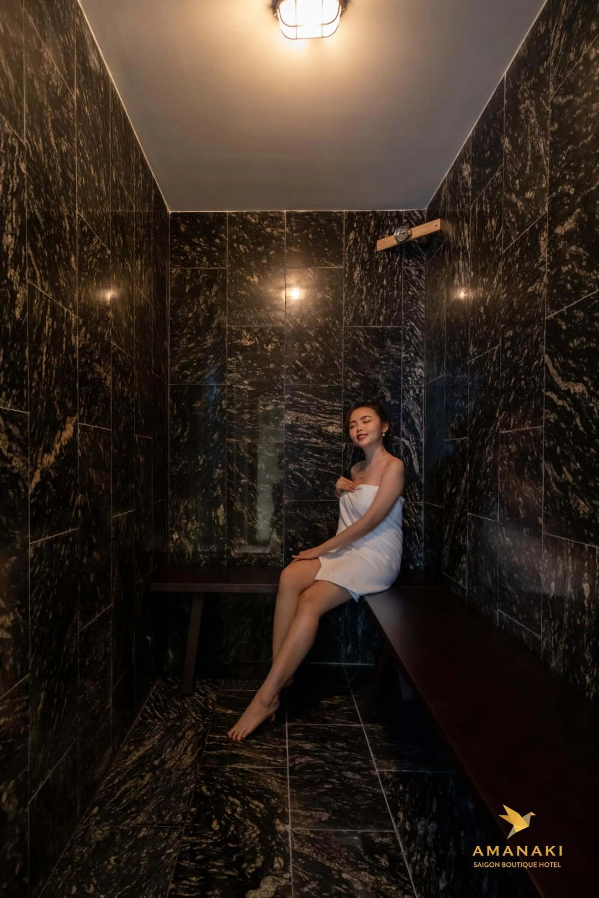 Steam room in Amanaki Saigon Boutique Hotel