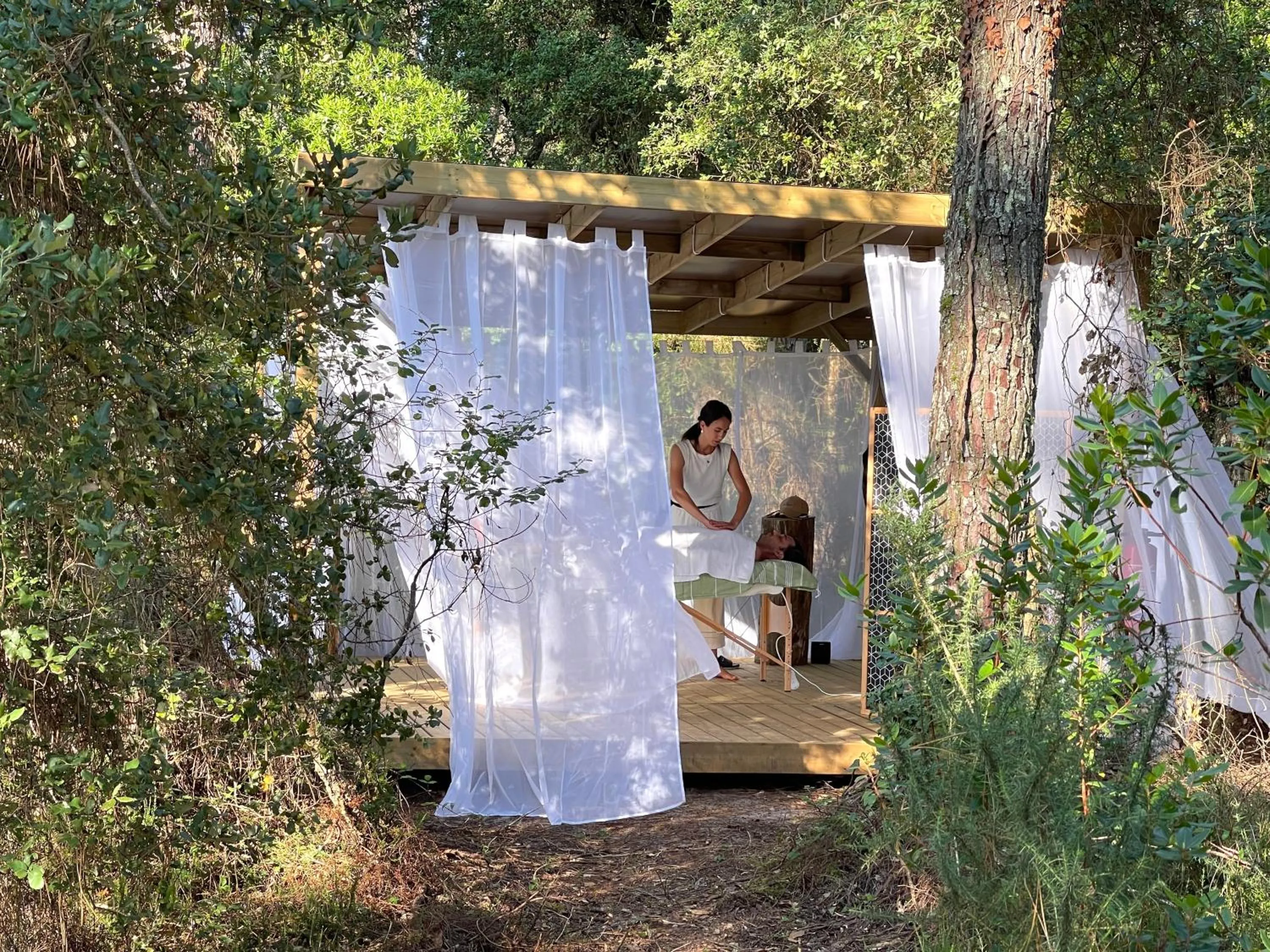 People in Green Resort