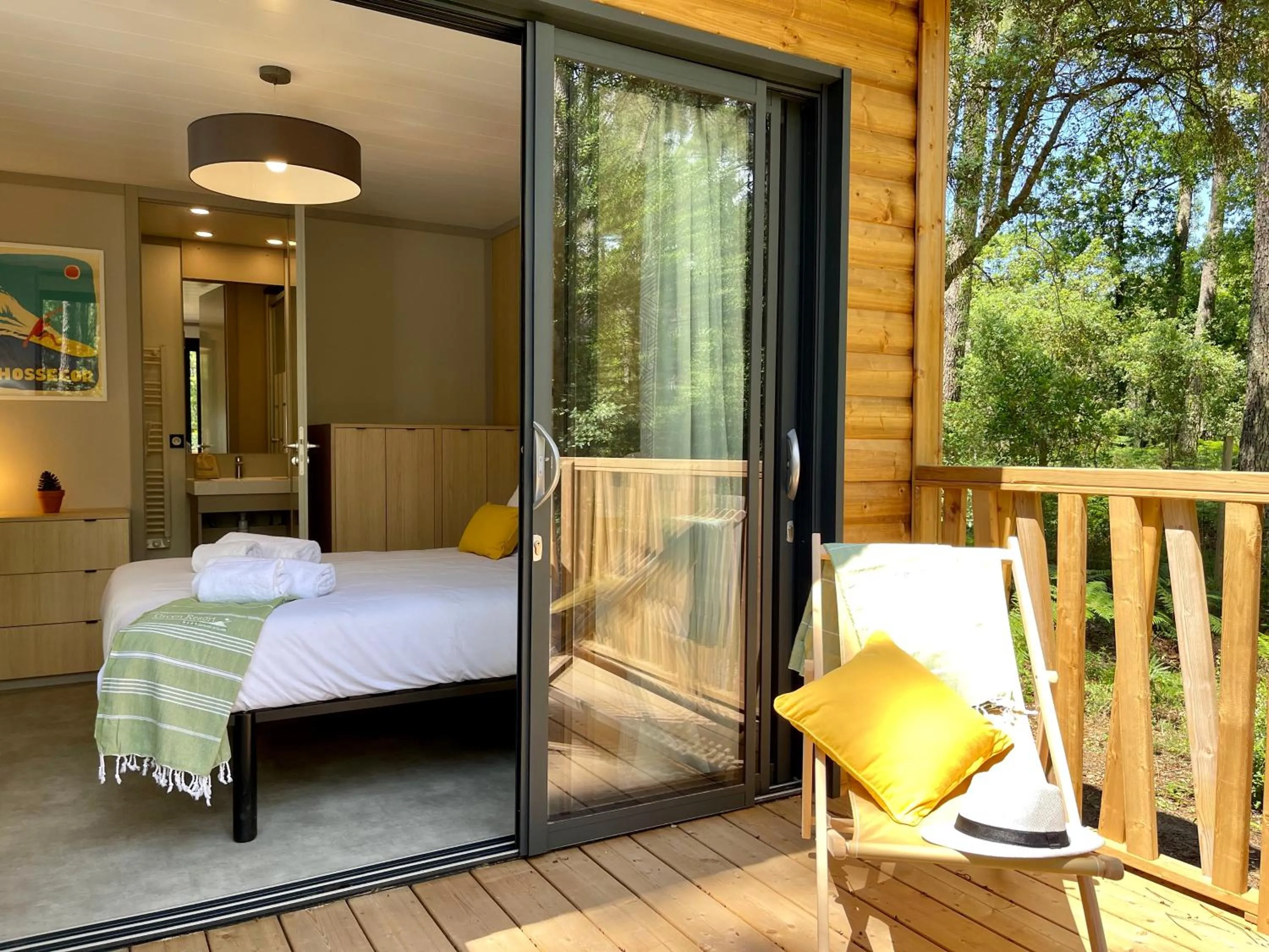 Patio, Bed in Green Resort