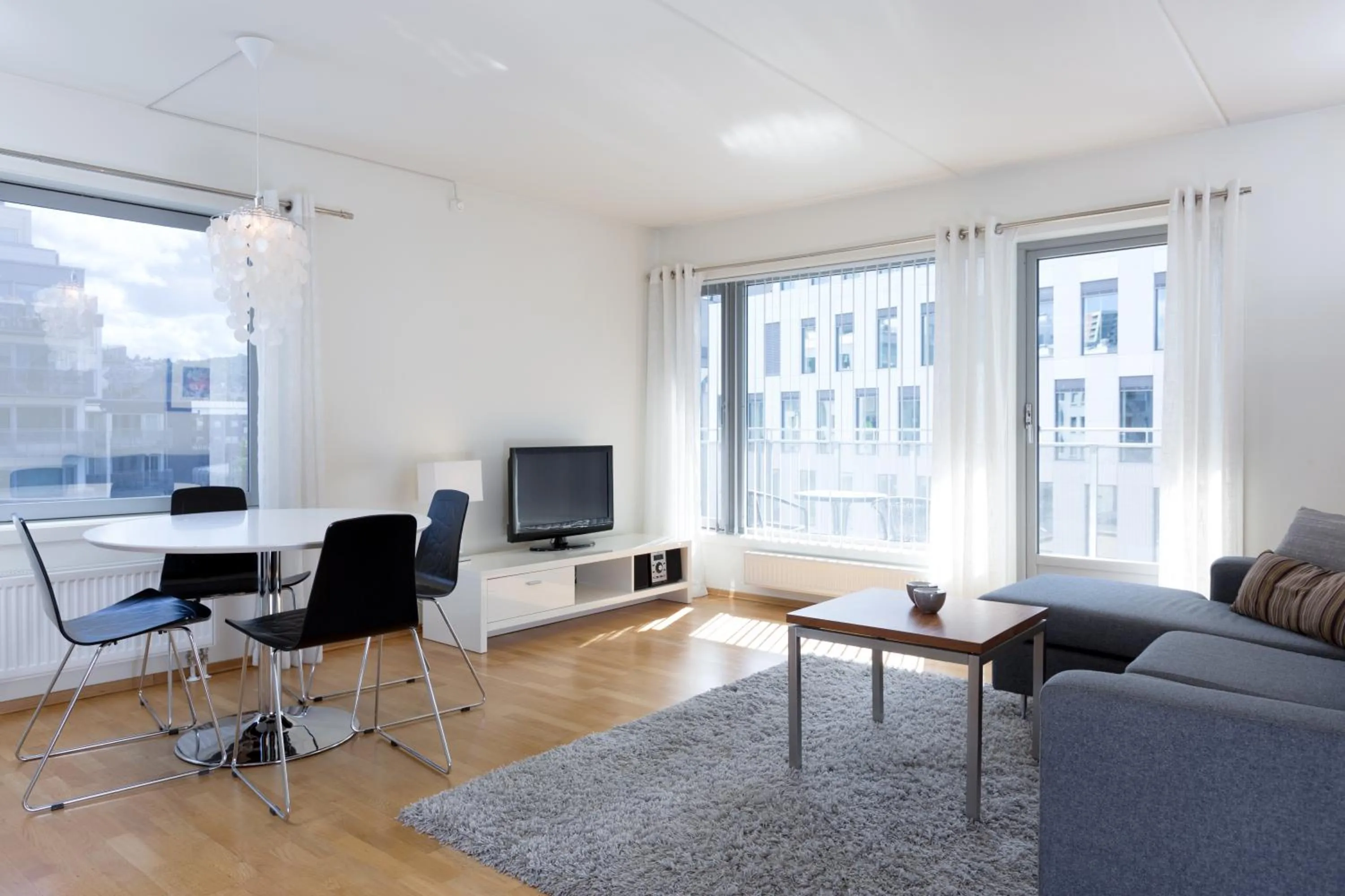 Living room in BJØRVIKA APARTMENTS, Teaterplassen, Oslo city center