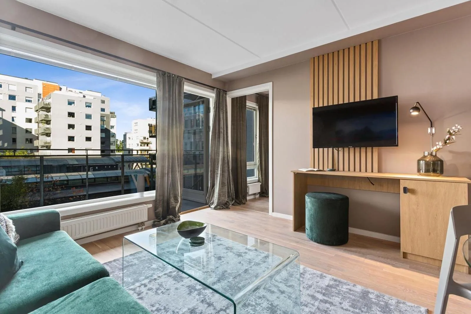 Living room in BJØRVIKA APARTMENTS, Teaterplassen, Oslo city center