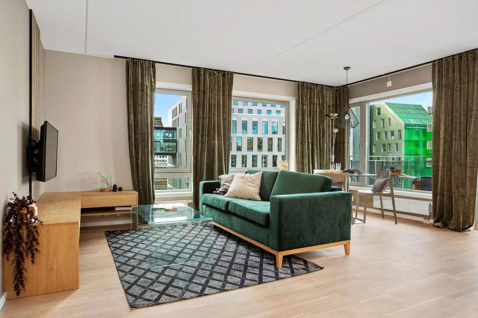 Living room in BJØRVIKA APARTMENTS, Teaterplassen, Oslo city center