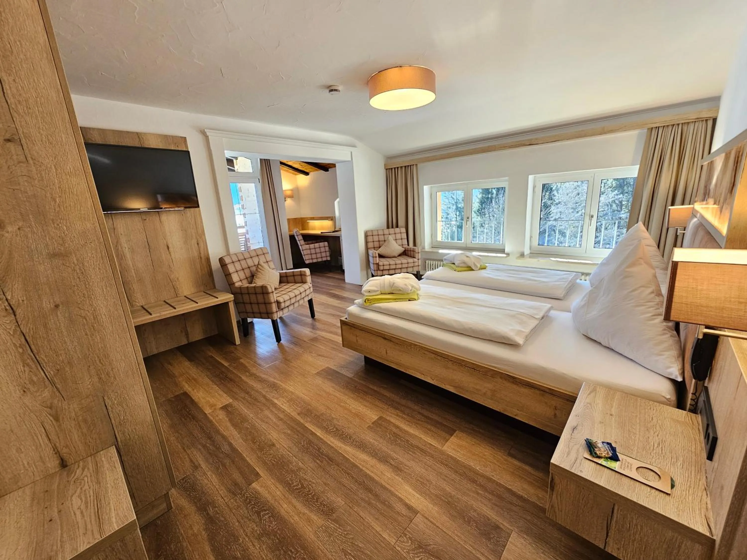 TV and multimedia, Bed in Naturhotel Café Waldesruhe