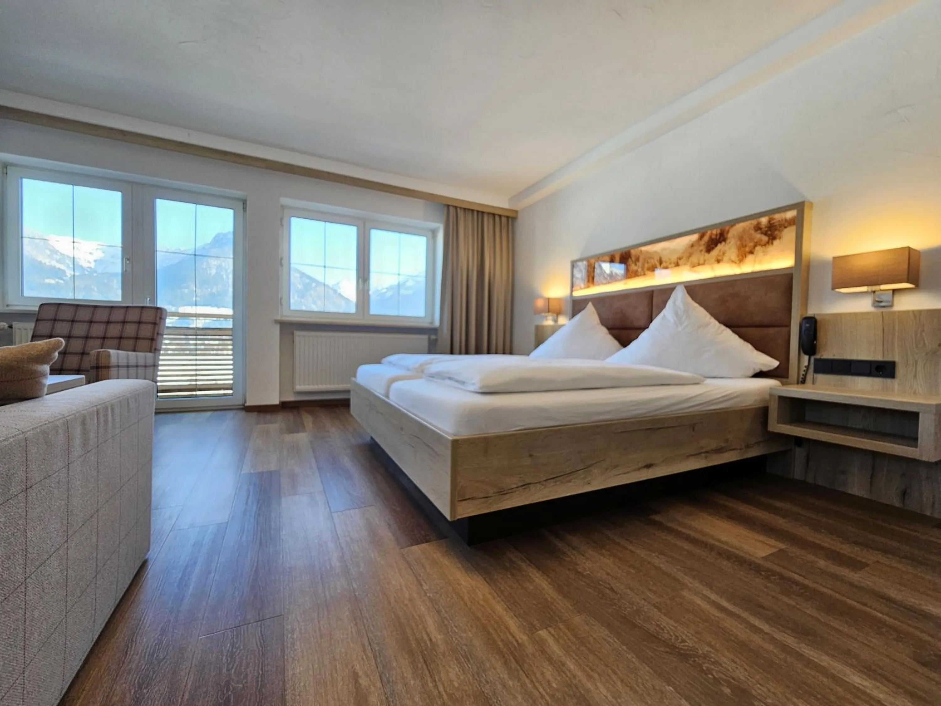 View (from property/room), Bed in Naturhotel Café Waldesruhe